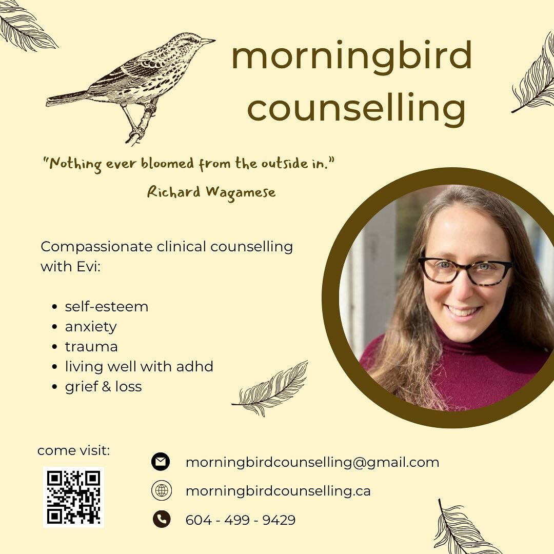 Clinical counselling makes the unseen parts of our story and ourselves visible. And what we see without judgement, we can integrate into our whole being. 

Now accepting clients for individual in-person and online sessions. 

I look forward to connec