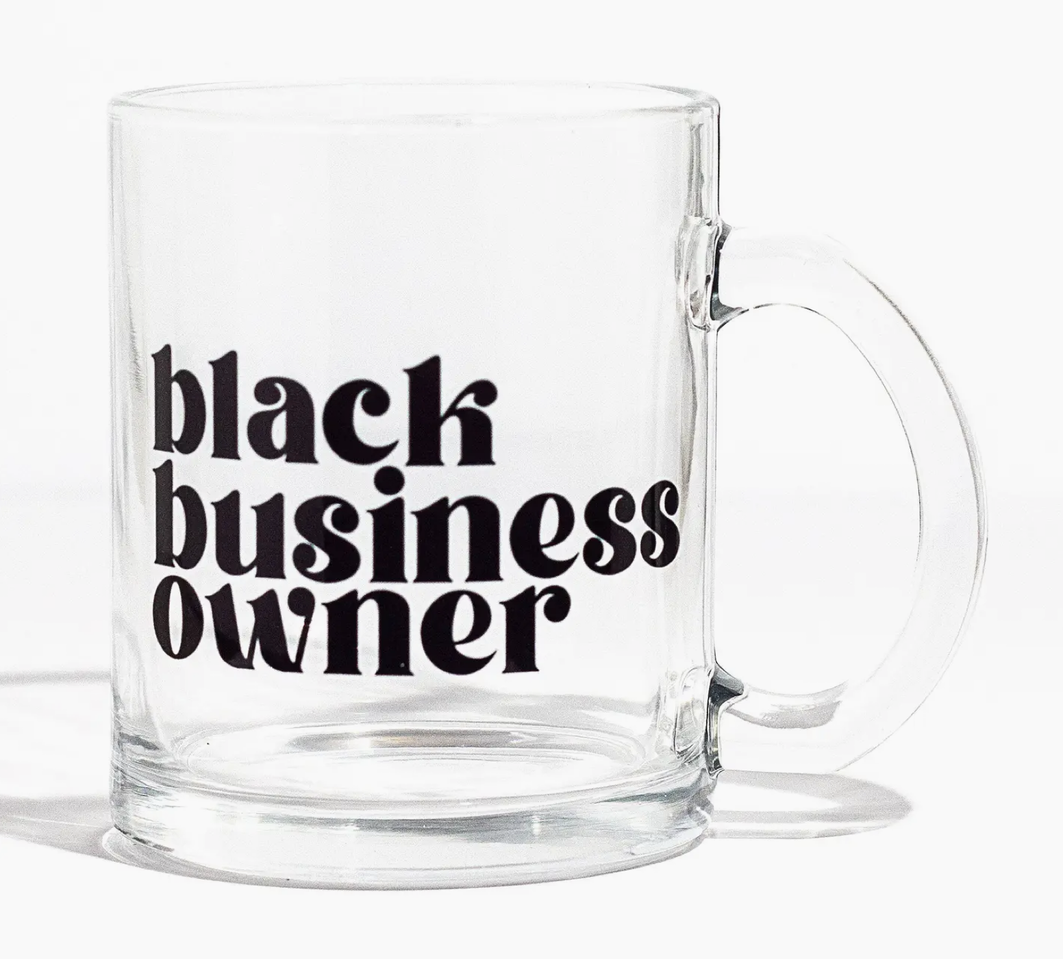 Black Business Owner Glass Mug