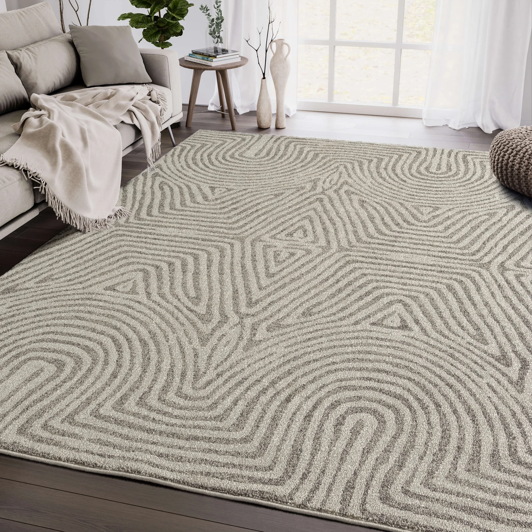 Farmhouse Geometric Area Rug