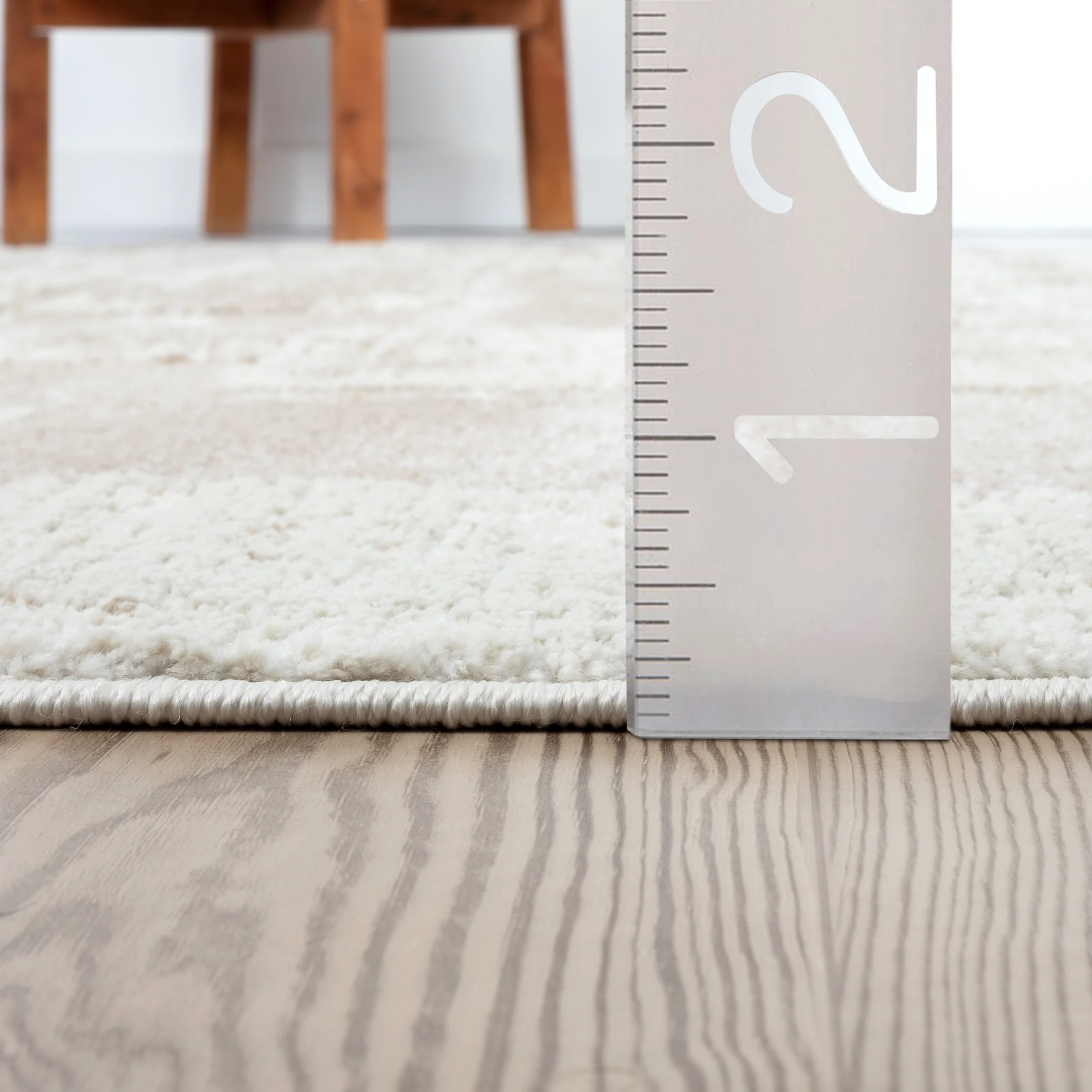 Neutral Block Pattern Area Rug