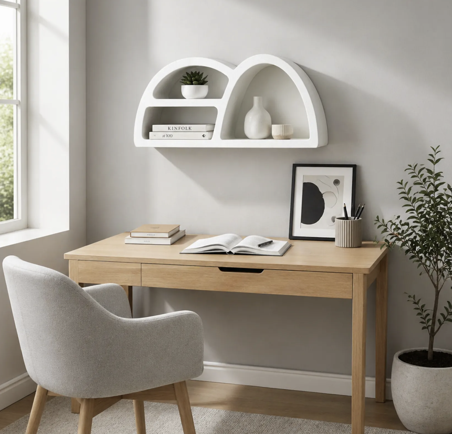 Curved Wall 3 Shelf
