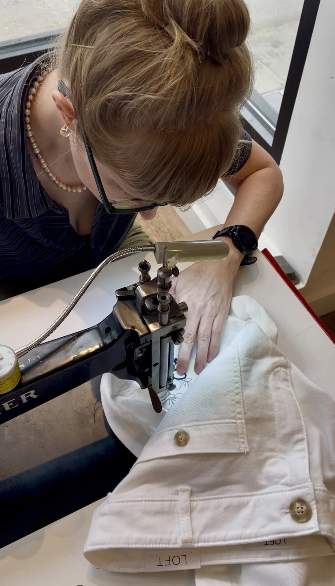 Emily-live-chainstitching-at-loft