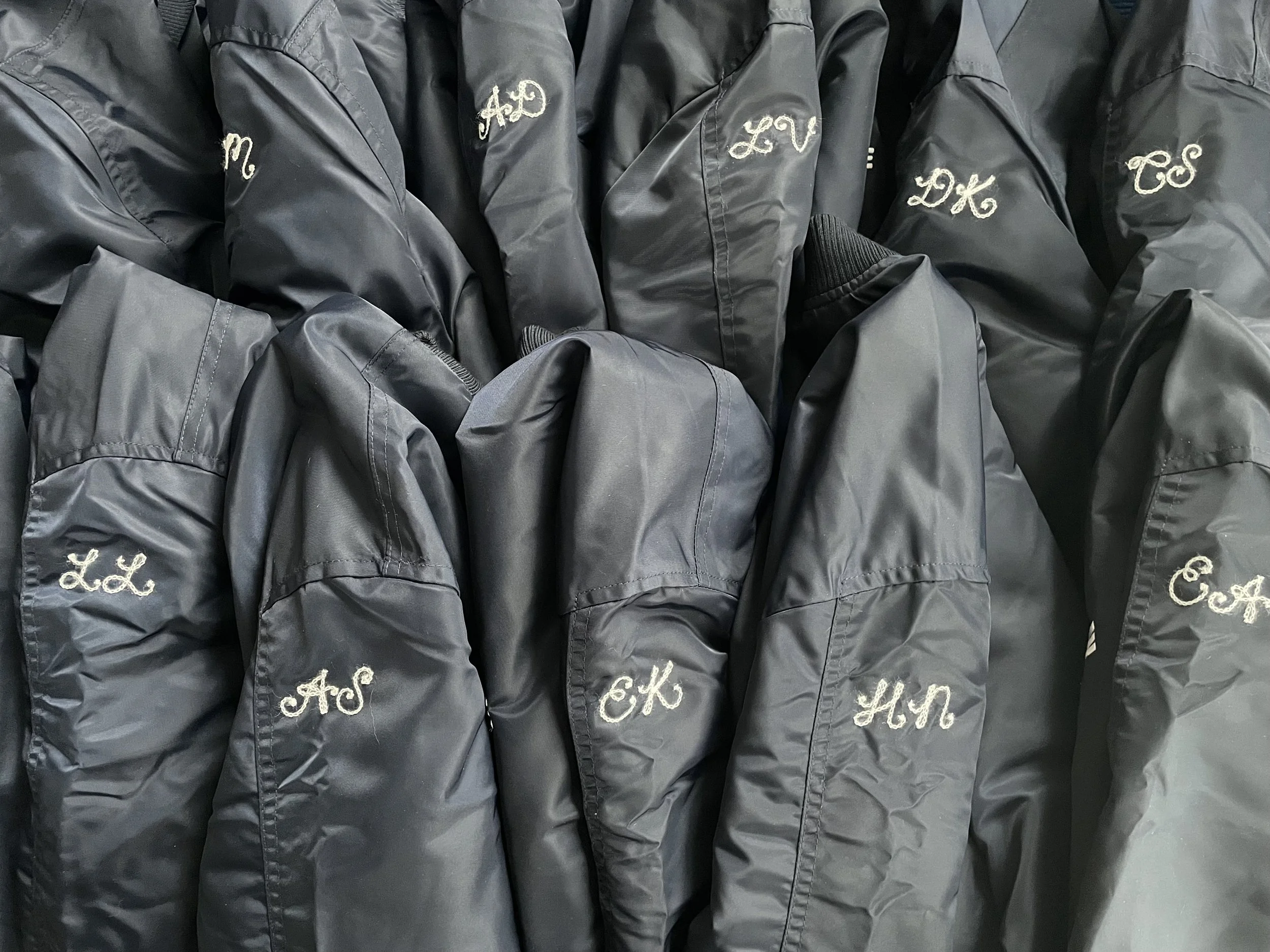 F1-Arcade-Philadelphia-chainstitch-embroidery-initials-jackets