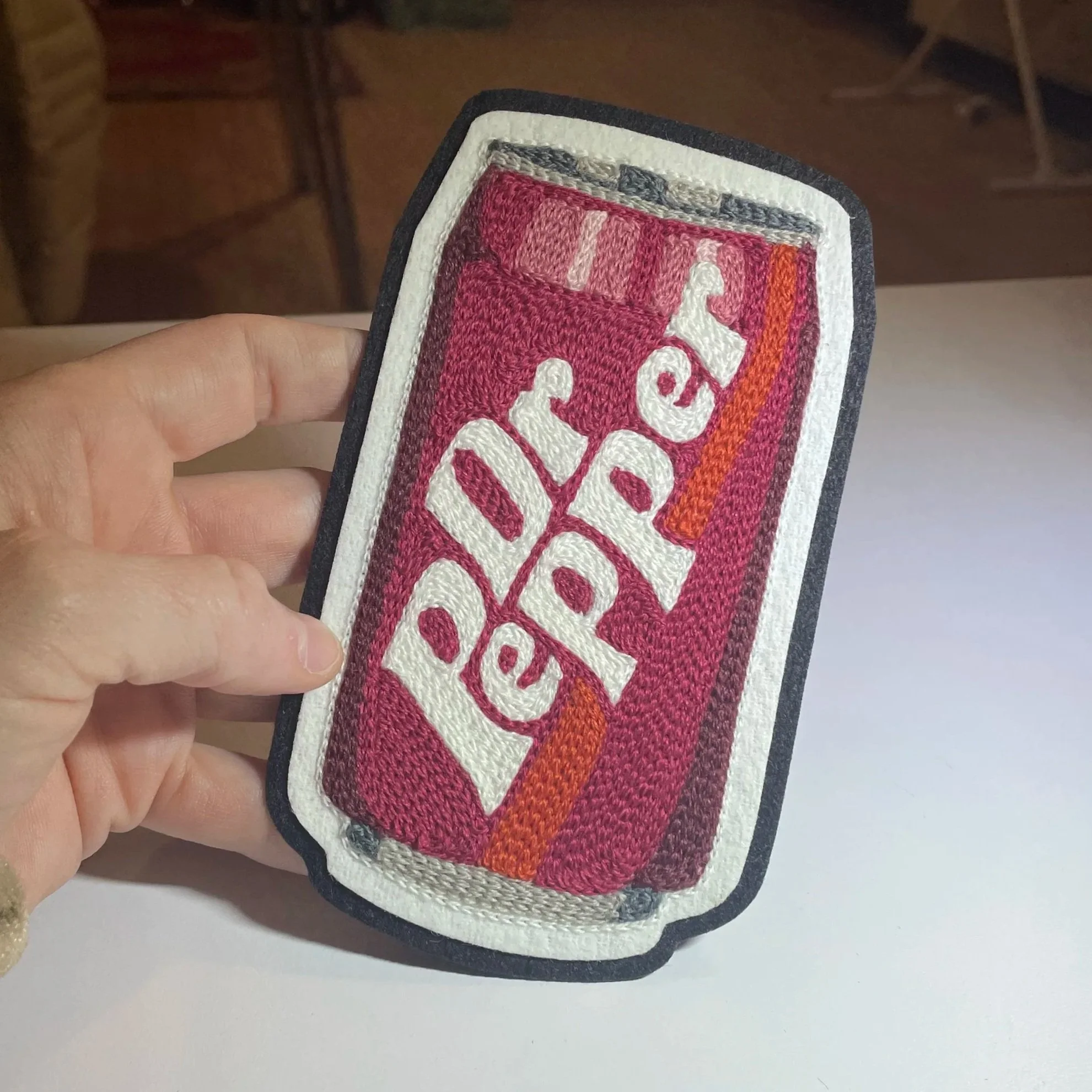 Loop-306-custom-chainstitched-Dr-Pepper-patch