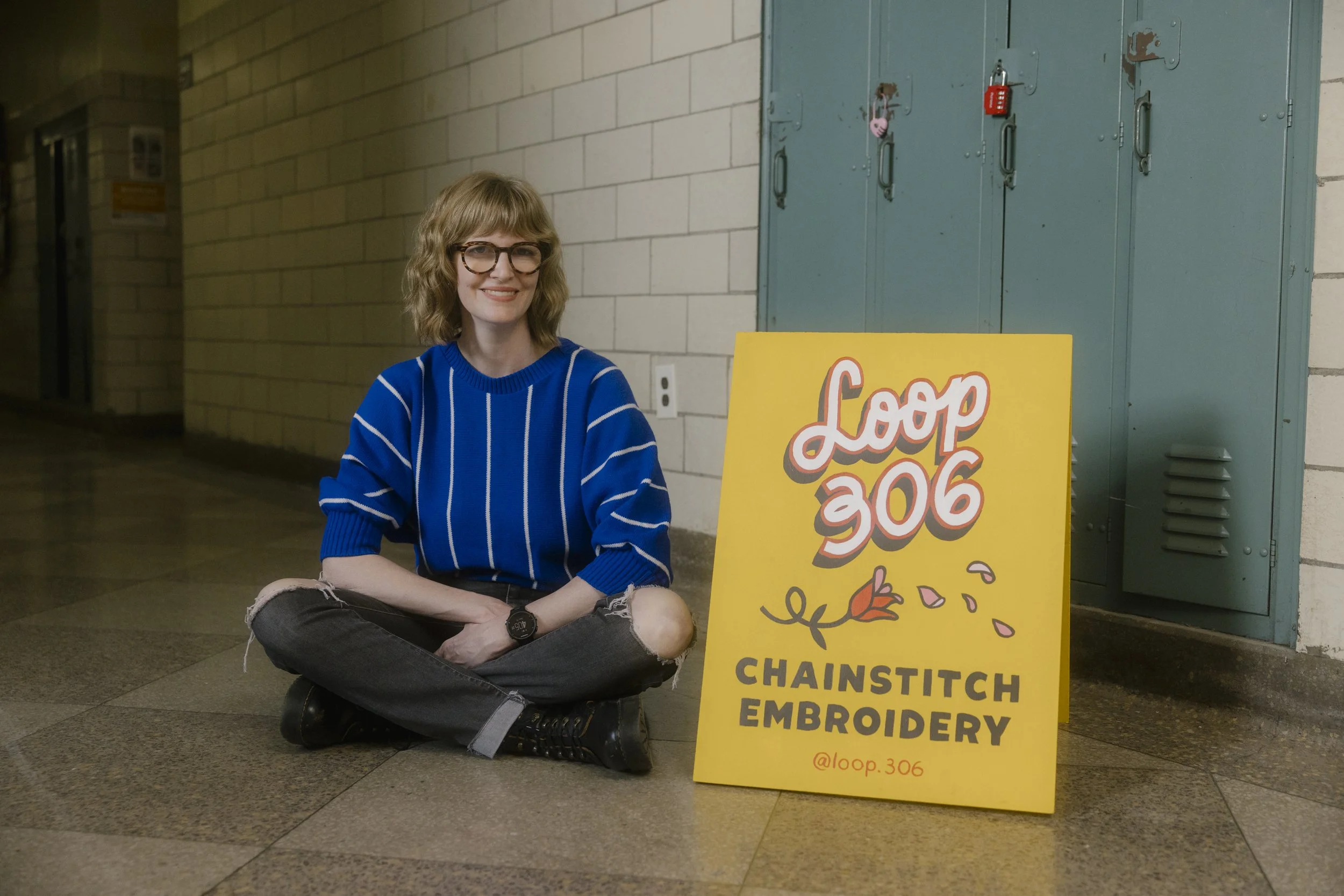 Emily-at-Loop-306-chainstitch-embroidery-studio-in-Bok-South-Philadelphia