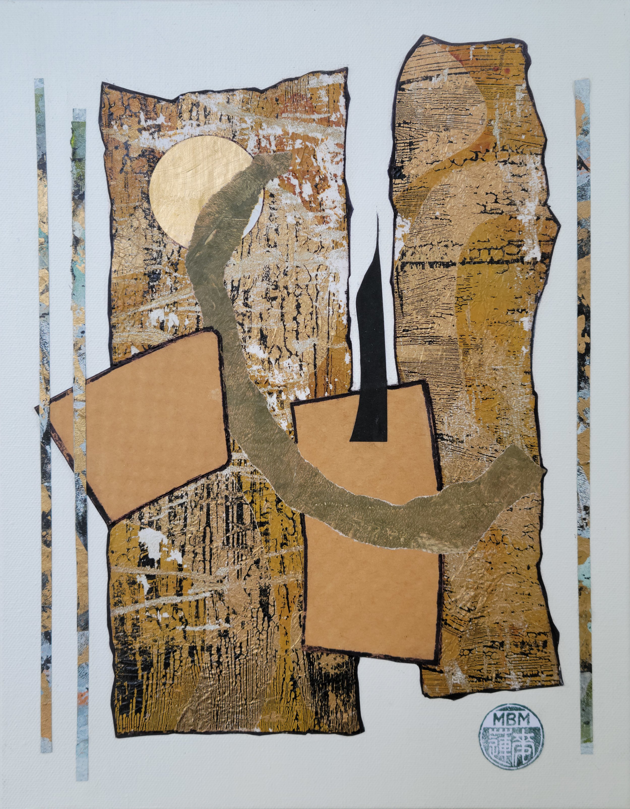 Untitled II --- Monoprint Collage (12x14)