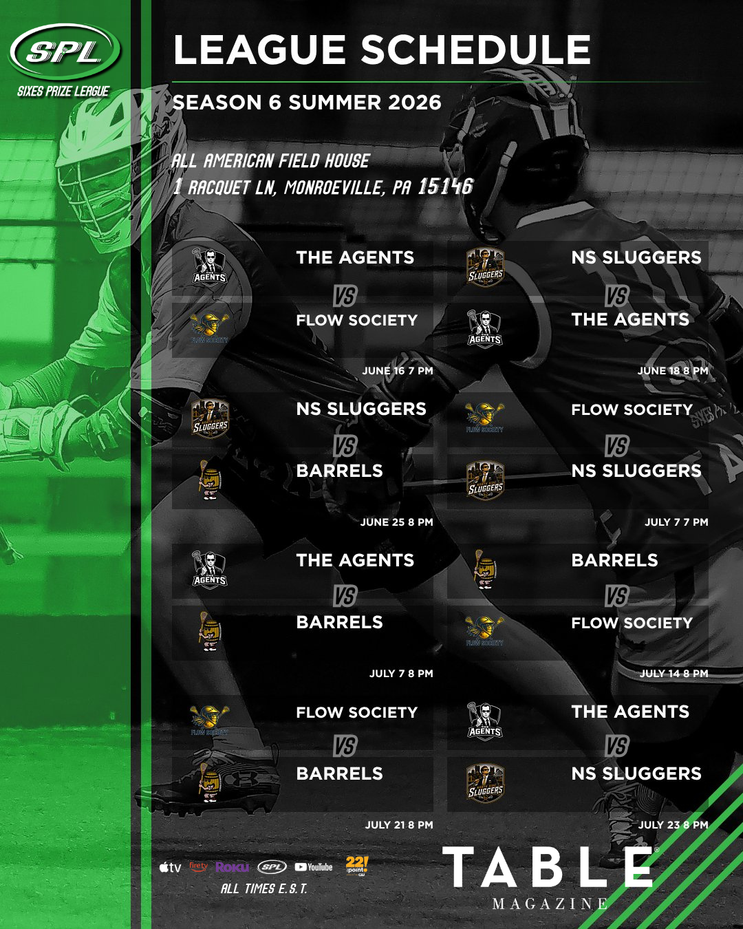 SPL 6 League Schedule