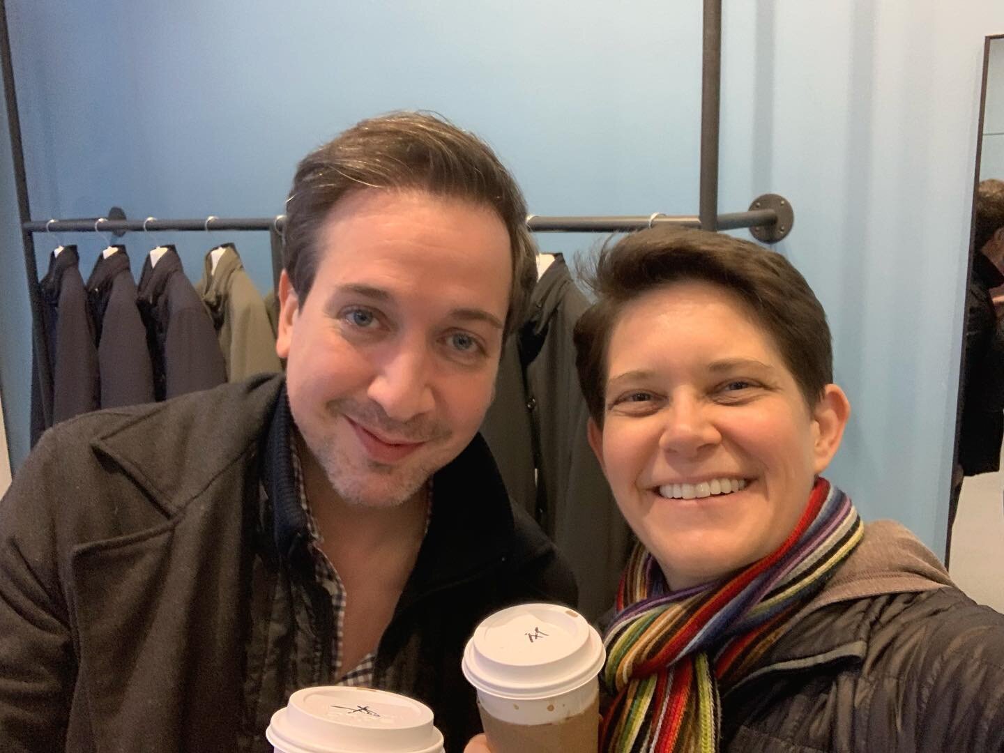 Obligatory happy post haircut pic with @dorieclark. Thanks as always to the master @barber_tosho! Also @duaneparkpatisserie for the caffeine!
