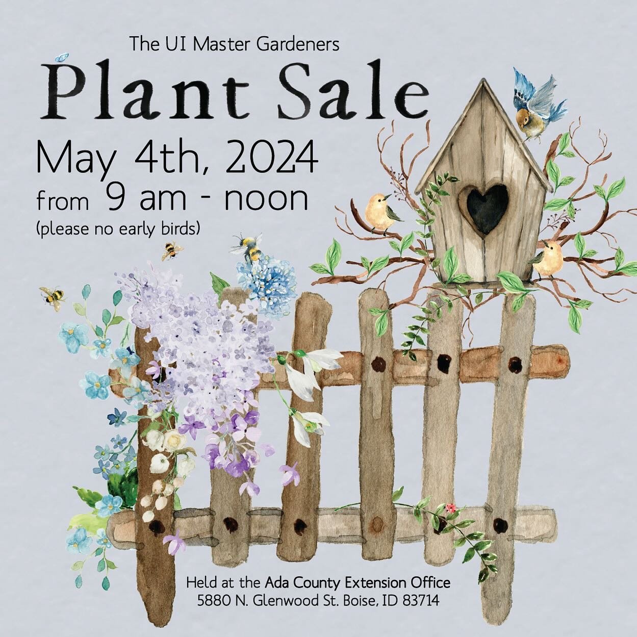 Tomorrow morning at the Ada County Extension office! We&rsquo;ll have all sorts of plants, flowers, herbs, and garden tools and decor! Hope to see you there 🪴💚☀️