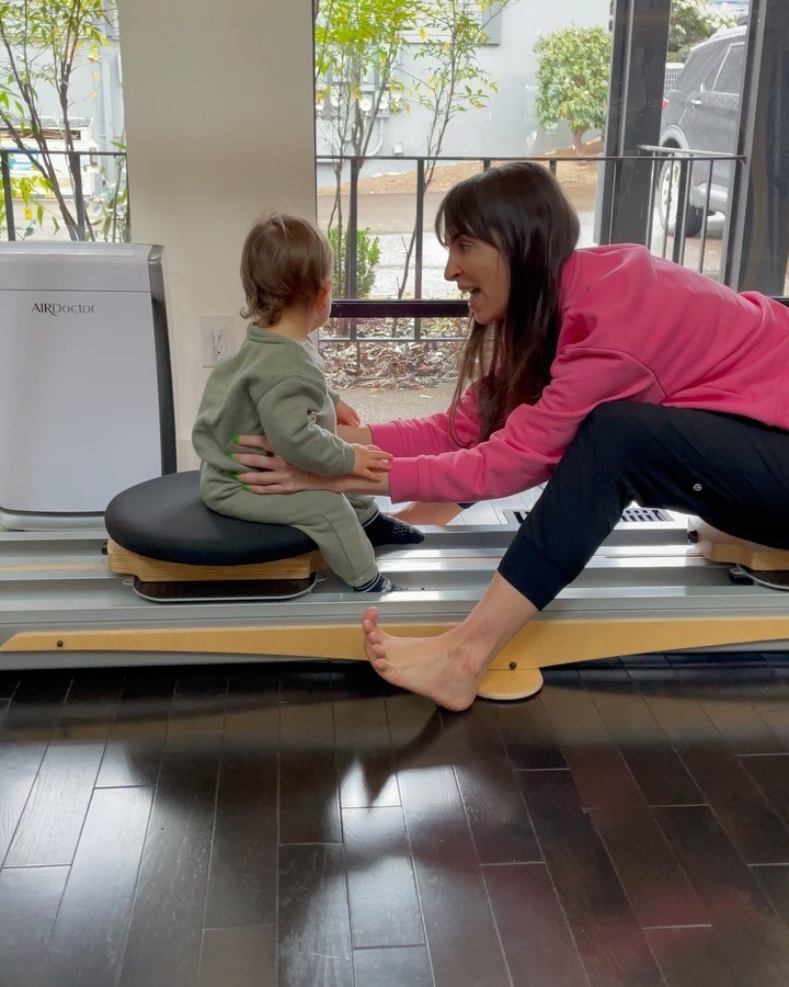 Leo&rsquo;s exhales say it all 🥰 Even babies get it - the soothing movement and flow, the breath, the release that you experience while practicing the Gyrotonic system. Deborah teaches Gyro at both the Lake Oswego and Pearl District studios - all ag