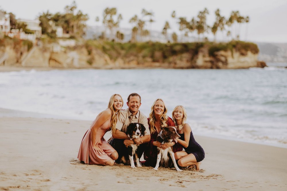  beach family photo session with dogs 