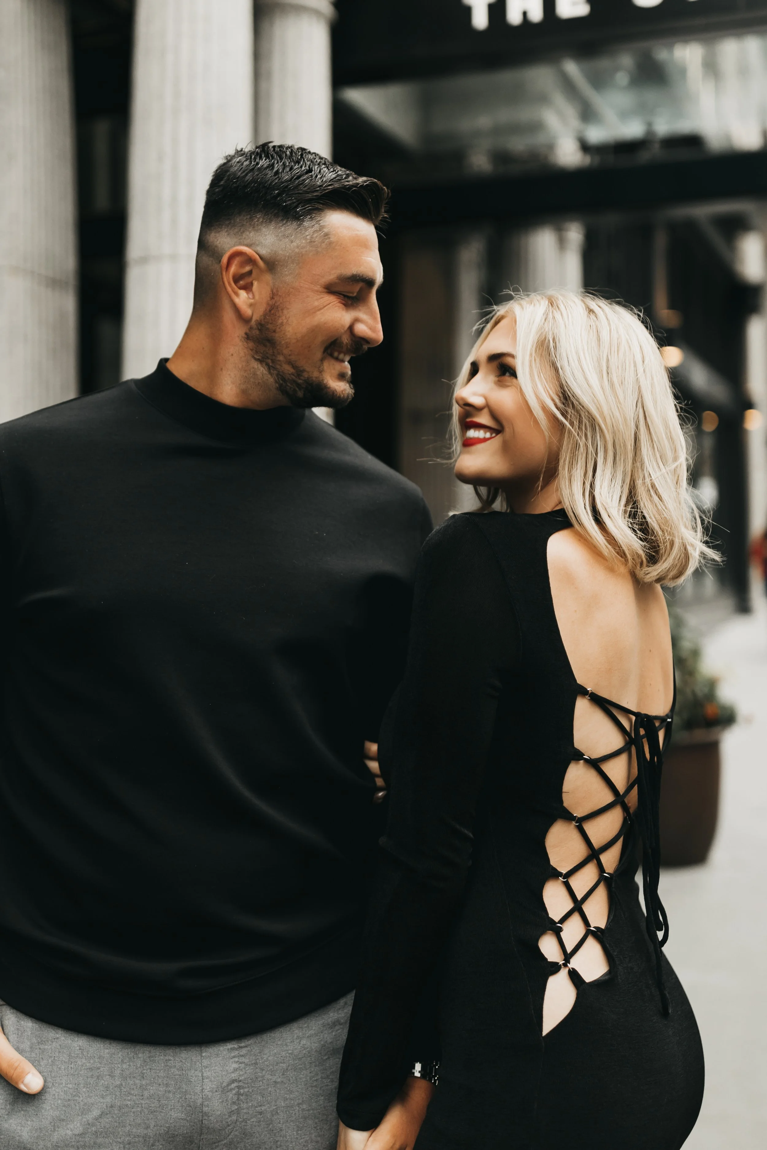  black engagement outfits 