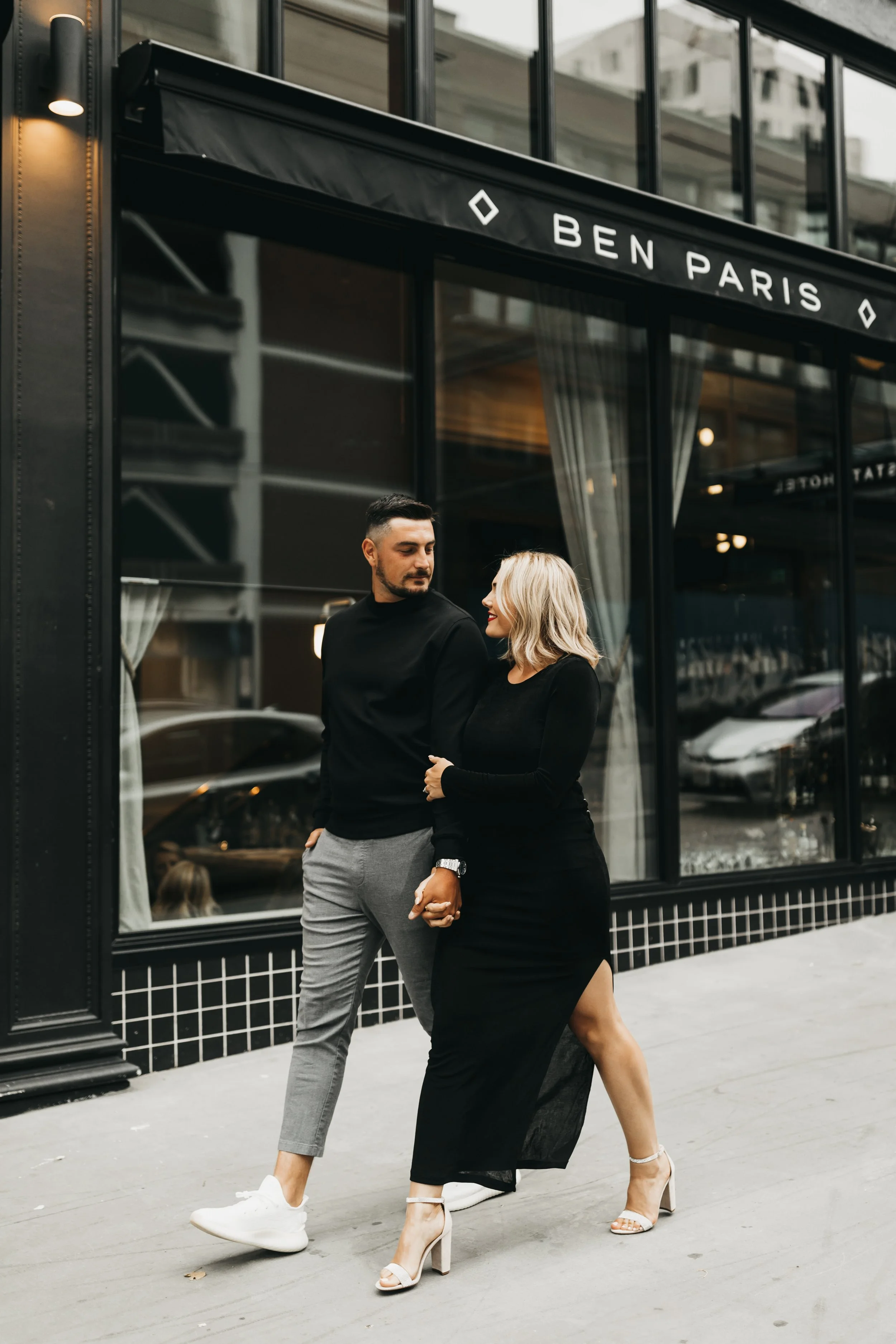  black engagement outfits 