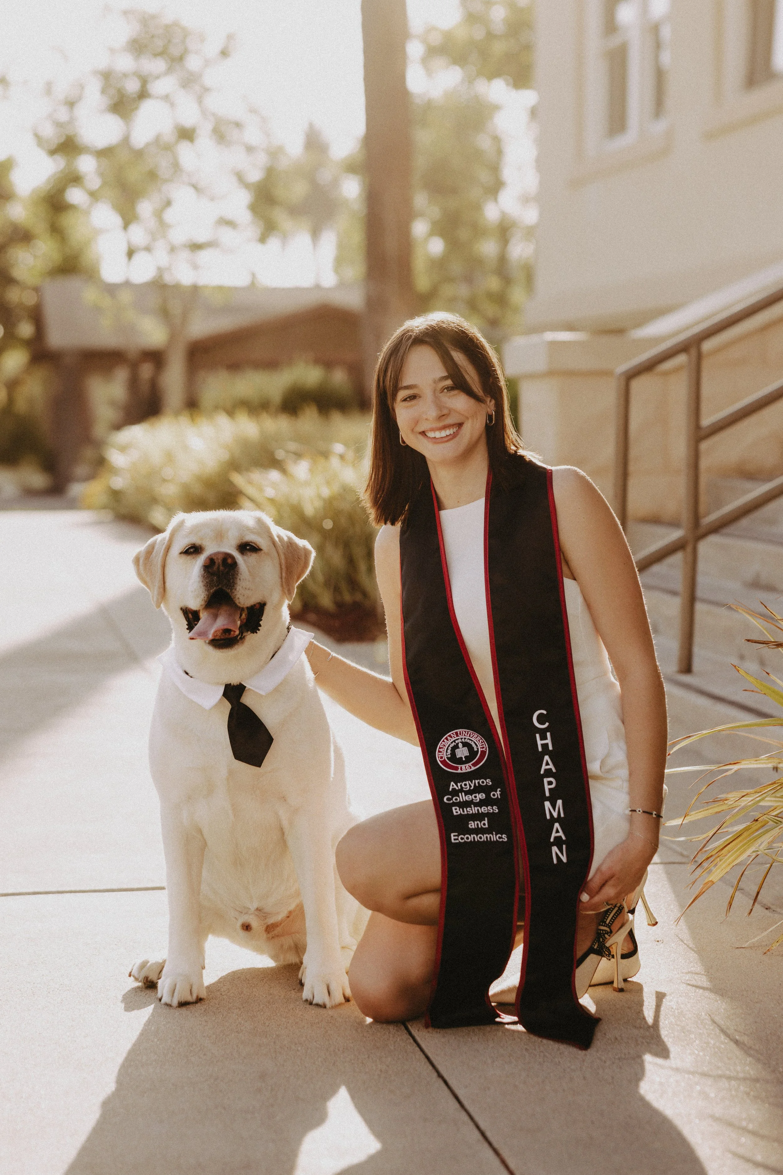  black senior photo outfits with a dog 