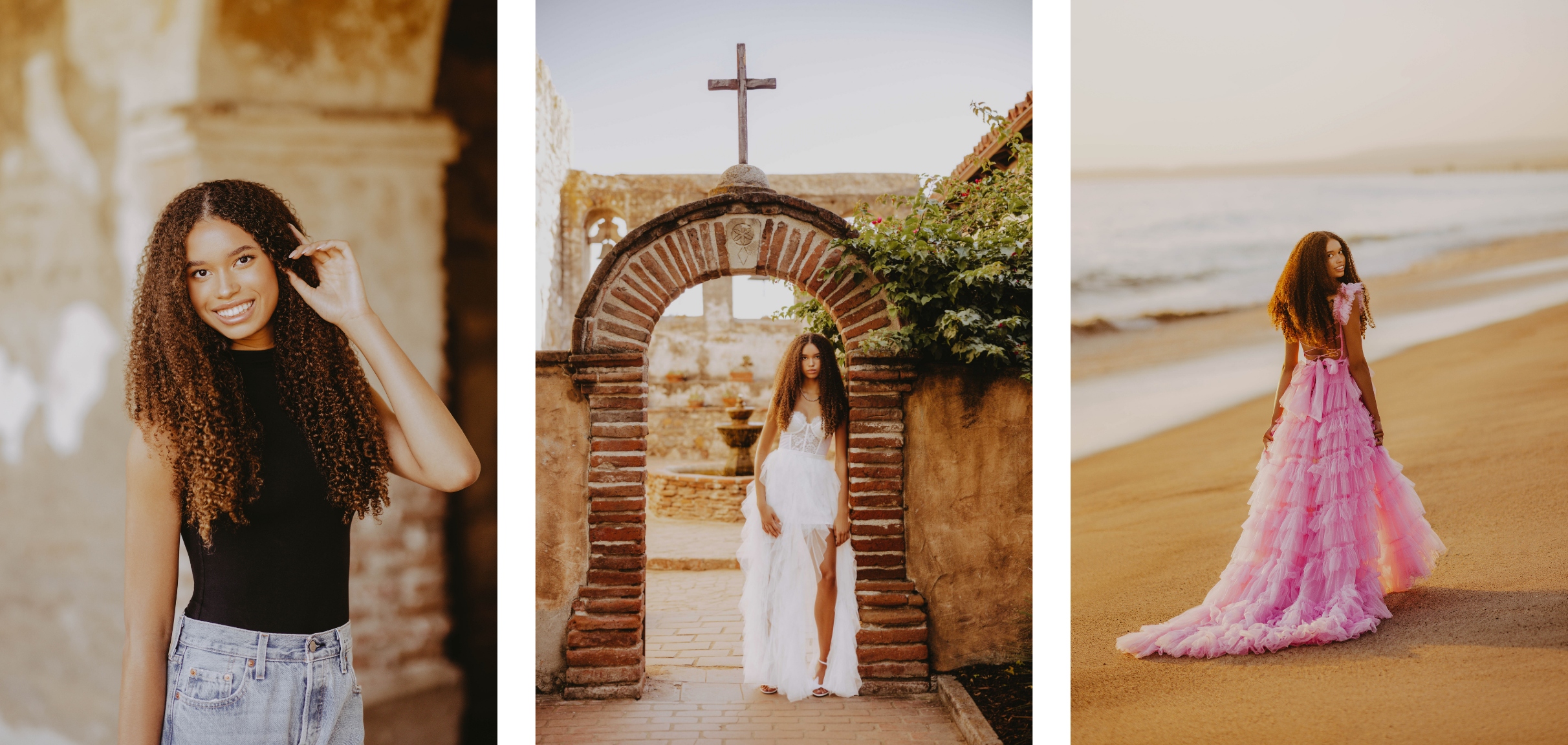 black senior photo outfits 3 outfit combo