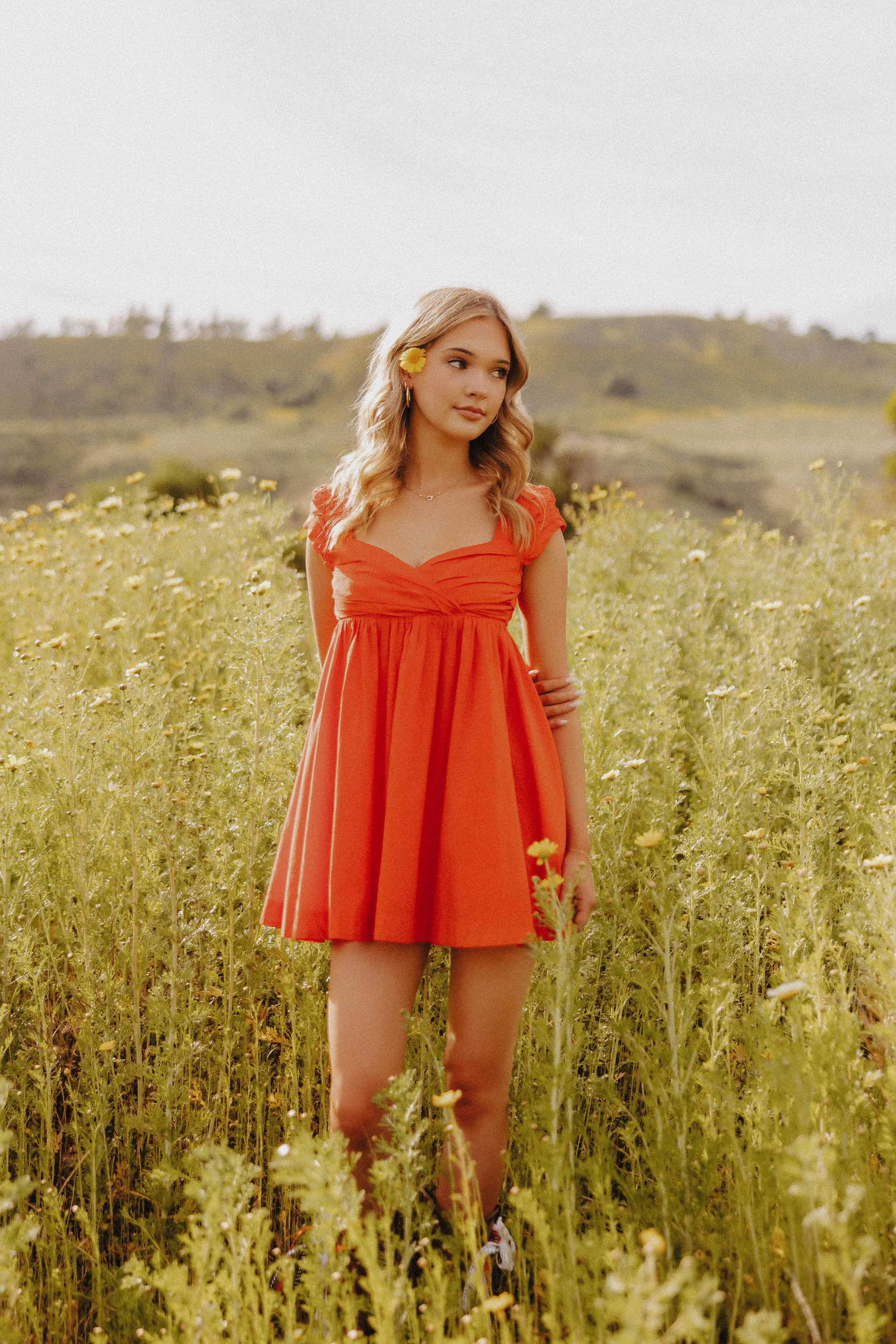  flower field senior pictures 