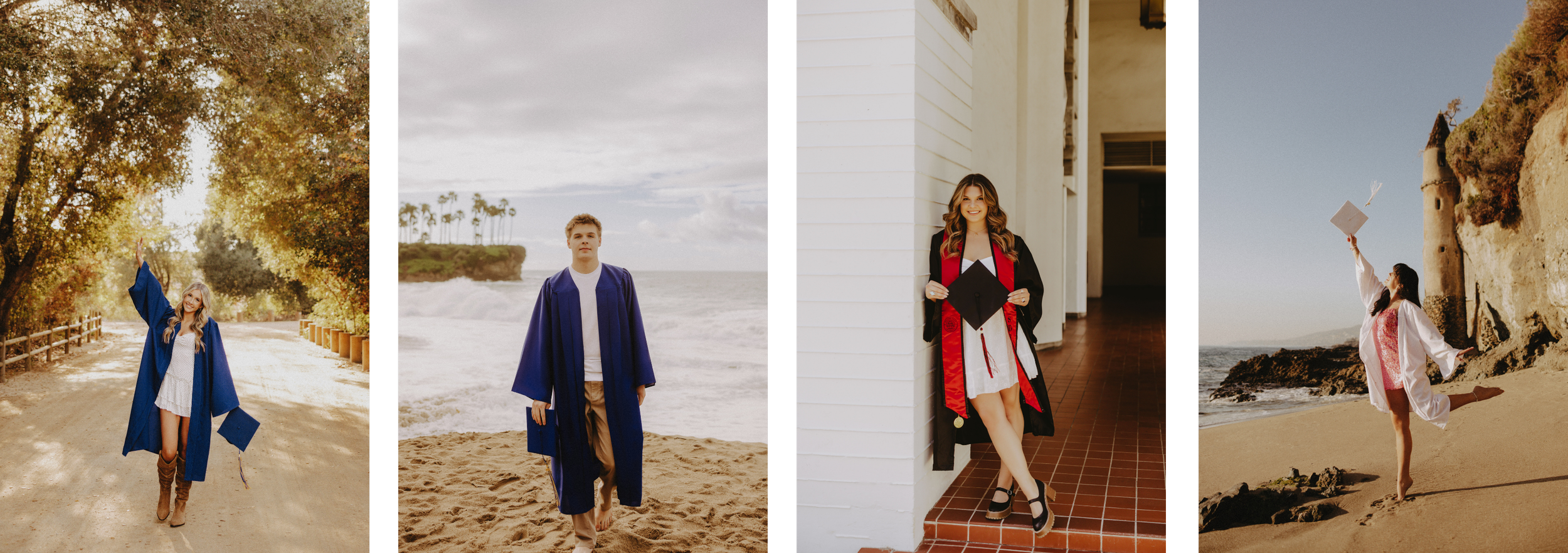socal senior photos with cap and gown