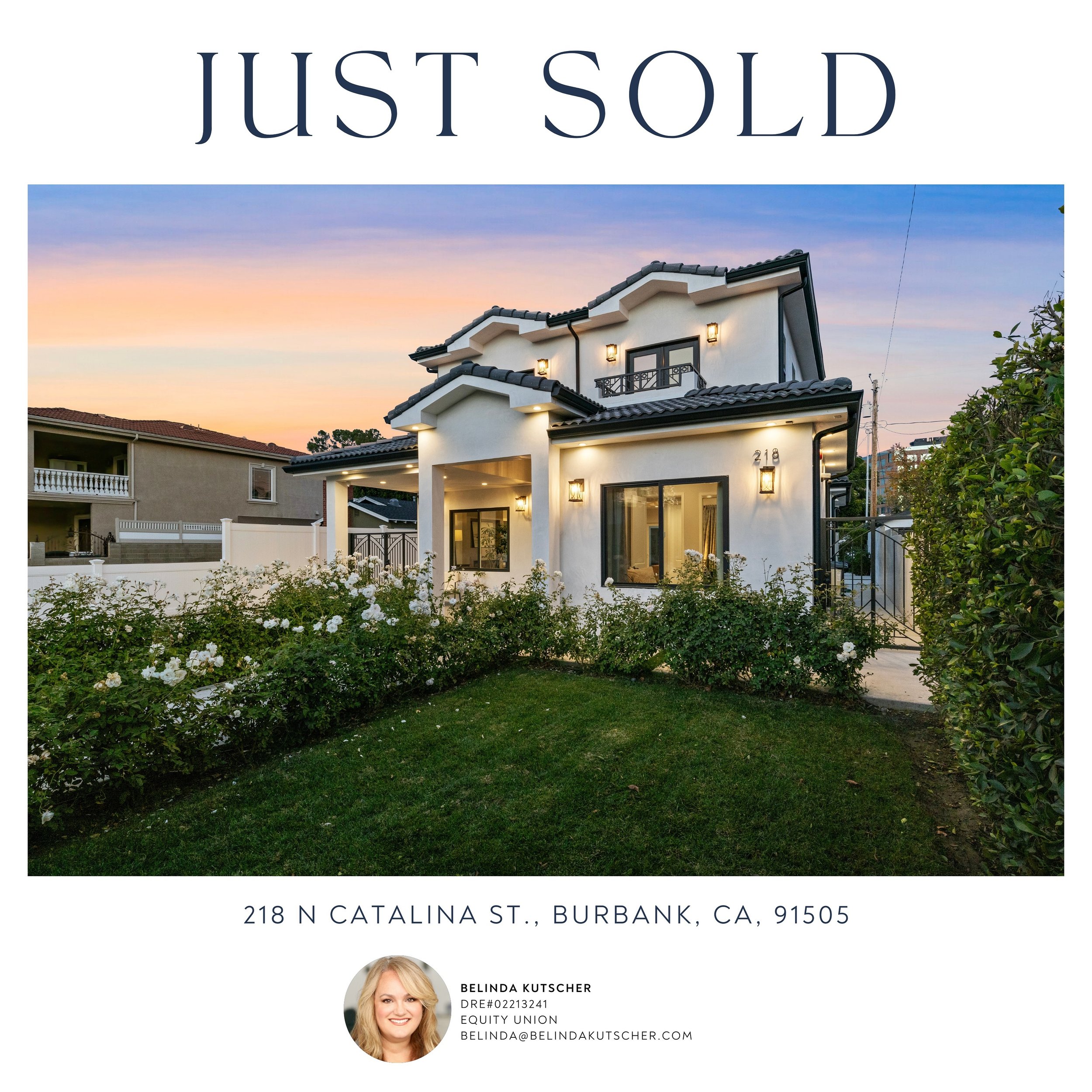 Sold ✨💯 The perfect dream home in the heart of the Media district of Burbank ✨🎉

We are so proud of @belindakutscher and all her incredible work! 😊🥳

Realtor: @belindakutscher 
Group: @equityunionofficial 

#realestate #larealestate #losangelesre