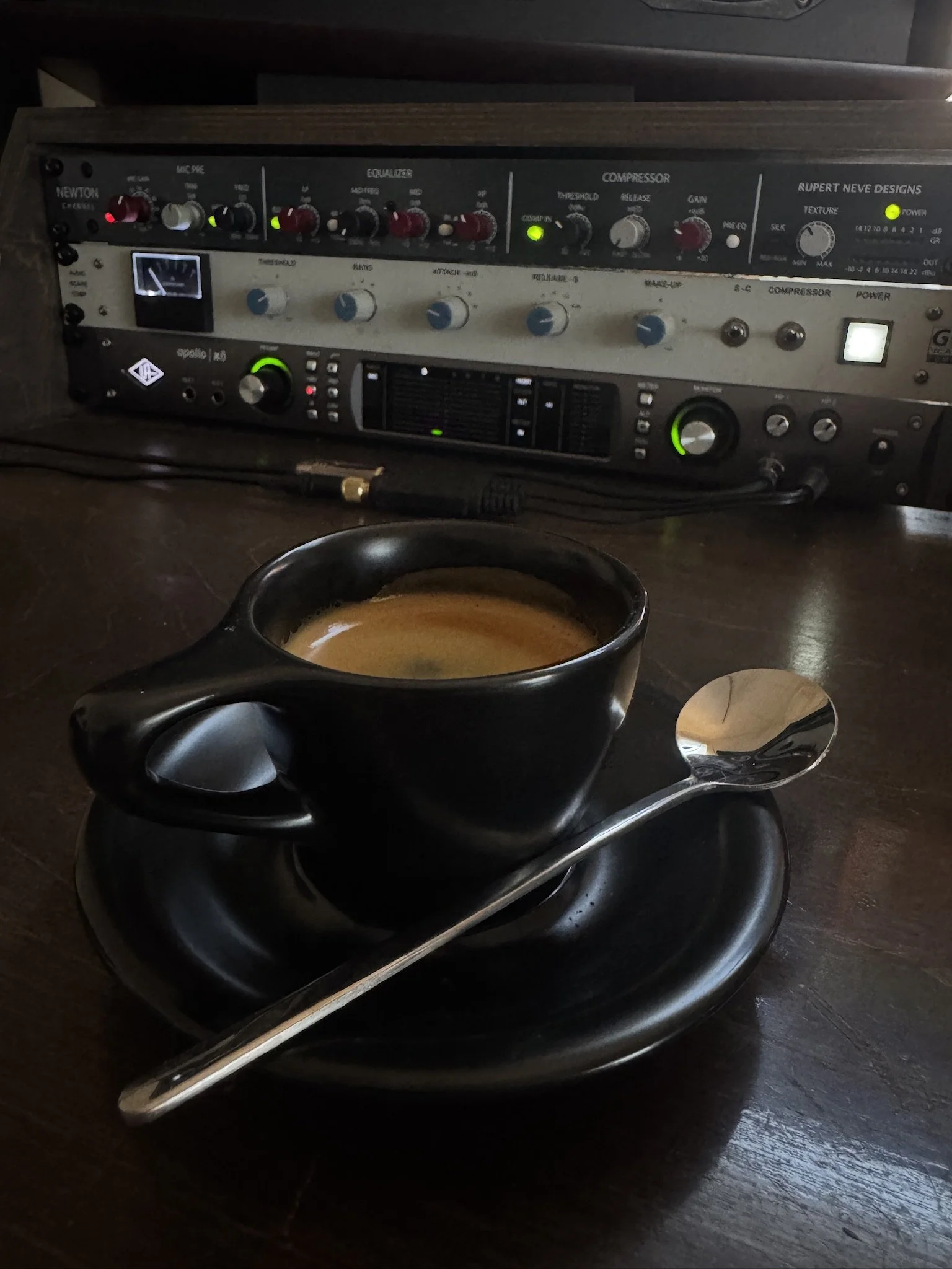 Apollo X8 interface and Rupert Neve hardware in Josh Dunn's Nashville recording studio