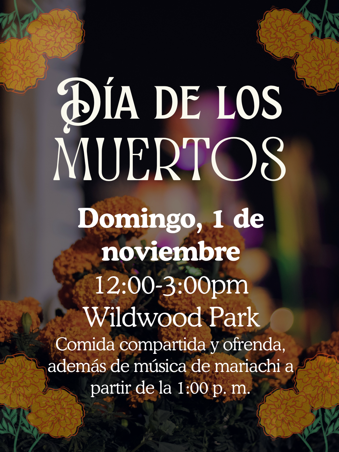 Día de los Muertos is November 1