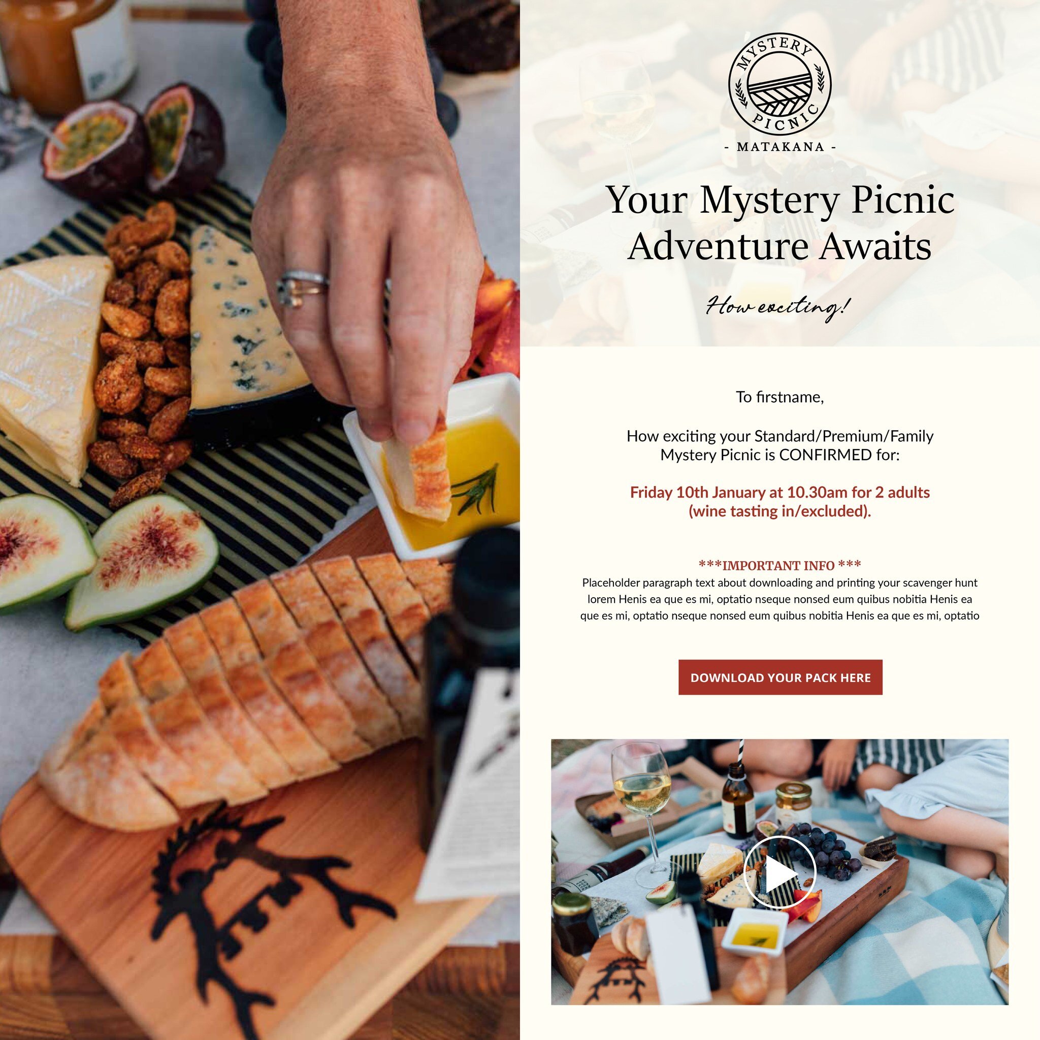 We thoroughly enjoyed being part of the creation of a whimsical journey for @mysterypicnicsnz . Every step of the way, from our thoughtfully designed email letters and printable packages to the artisan produce collected by family and friend groups al