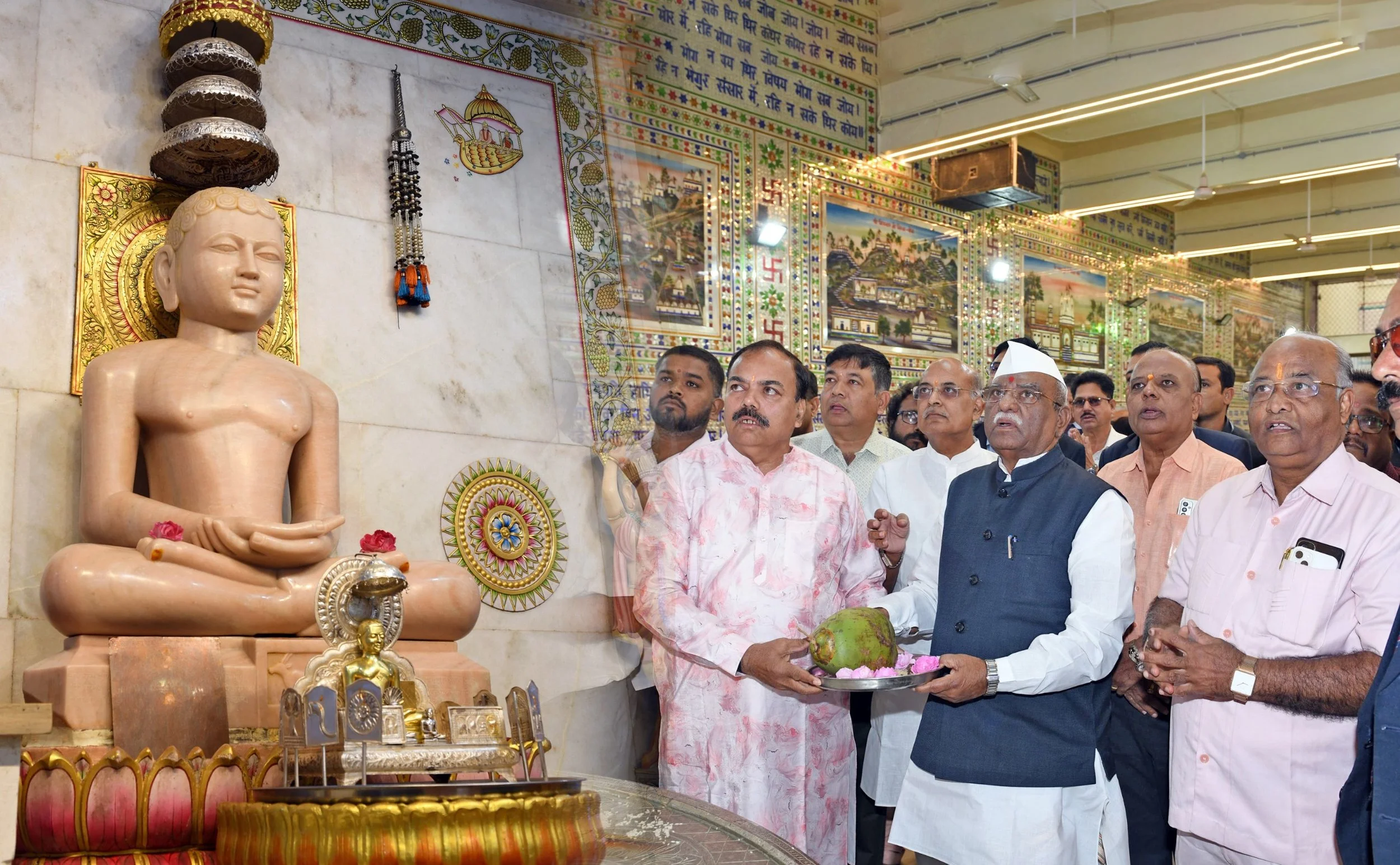 राजस्थान के राज्यपाल ने छत्रपति संभाजी नगर में गोविंद भाई श्रॉफ संगीत महोत्सव में भाग लिया, दिगंबर जैन समाज मंदिर में पूजा अर्चना कर सबके मंगल की कामना की
