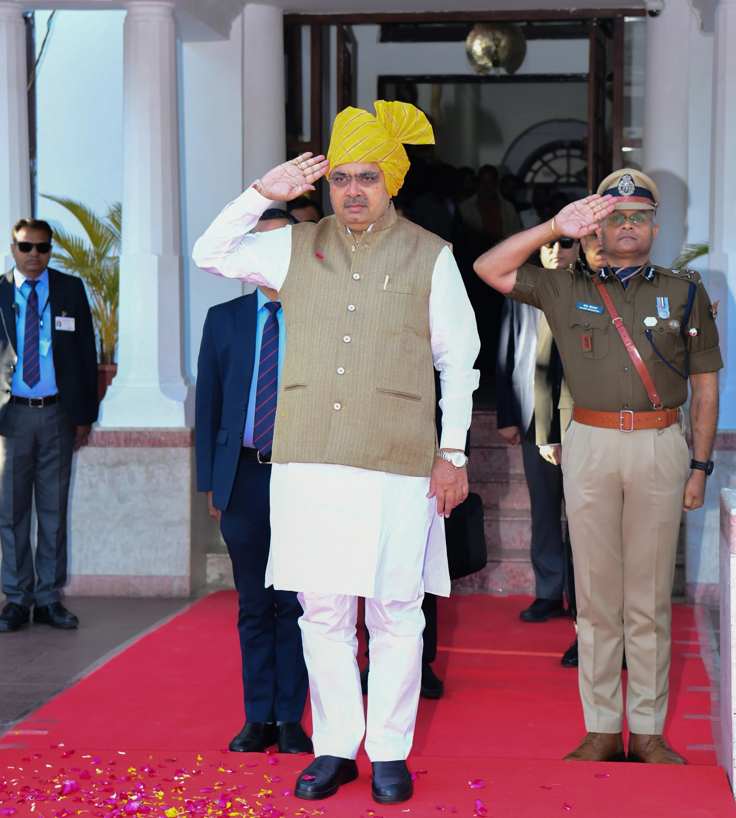 76वां गणतंत्र दिवस समारोह- मुख्यमंत्री श्री भजनलाल शर्मा ने उदयपुर सर्किट हाउस पर फहराया राष्ट्रीय ध्वज
