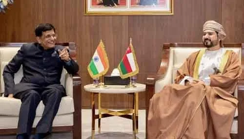 भारत-ओमान संयुक्त आयोग की बैठक में&nbsp;व्यापार, निवेश, प्रौद्योगिकी, खाद्य सुरक्षा और नवीकरणीय ऊर्जा में द्विपक्षीय सहयोग बढ़ाने पर ध्यान केंद्रित किया