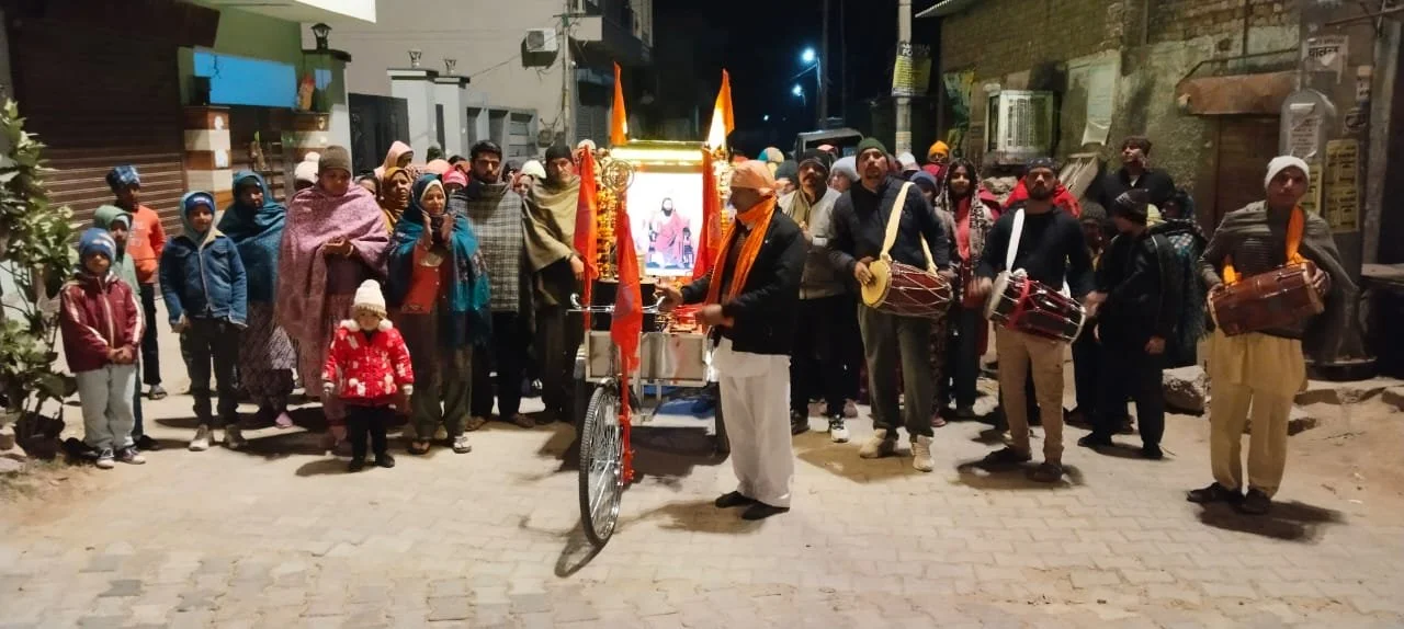 अम्बाला कैंट क्षेत्र के गांव बोह में संत शिरोमणि श्री गुरु रविदास जी महाराज के 648वें प्रकाशोत्सव को समर्पित प्रभात फेरी निकाली