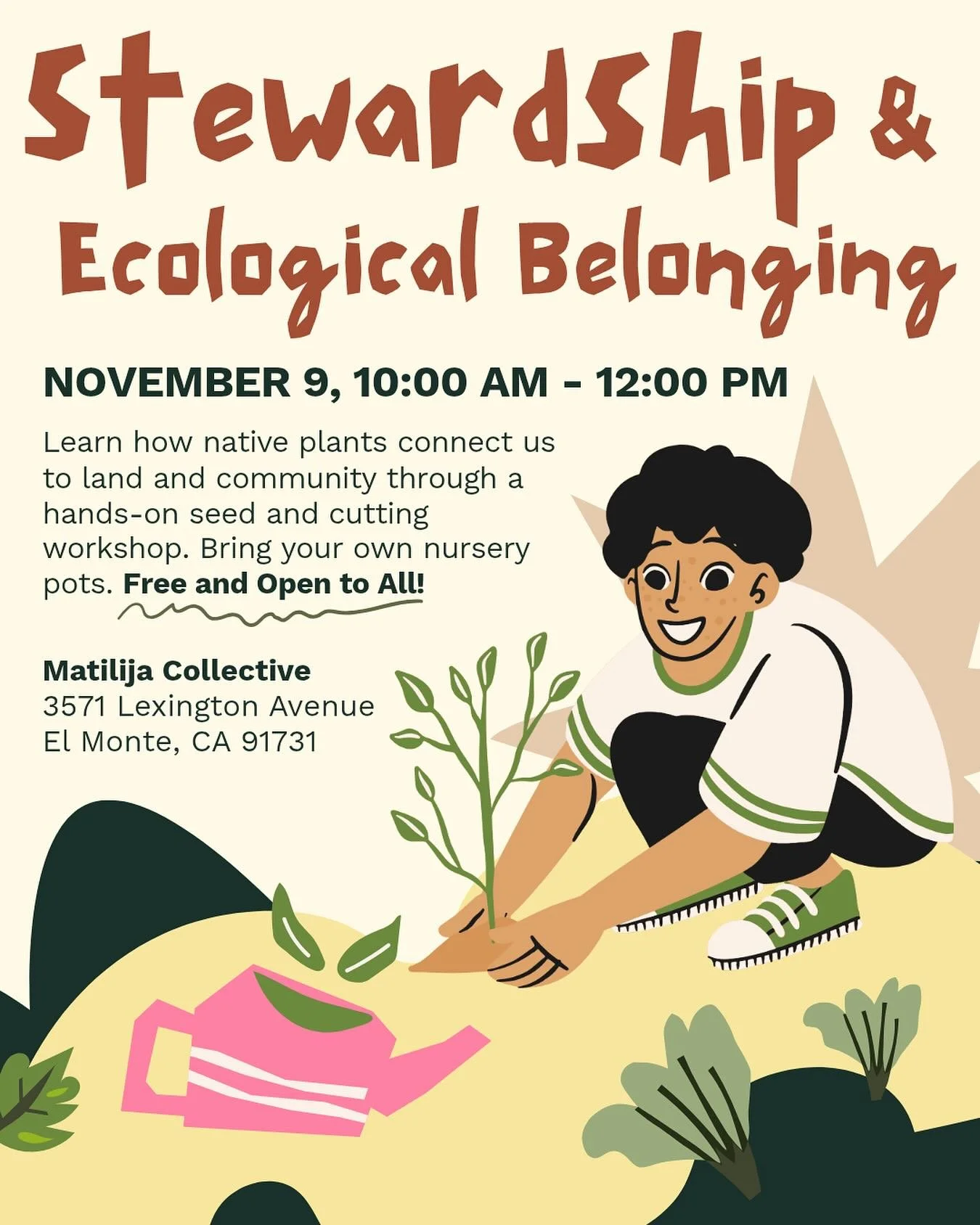 Join us for a native plant Sunday morning with ainiCalifornia (1.5 generation immigrant), exploring what it means to love someland &mdash; through both hand and heart.
By leaning on the wisdom of California native plants as teachers and reflecting on