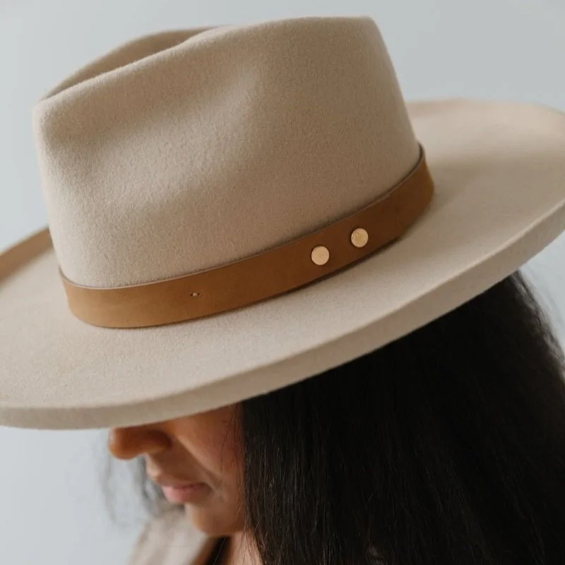 LUCA PENCIL BRIM FEDORA HAT Luca Pencil Brim Teardrop Fedora – Luana main image 2