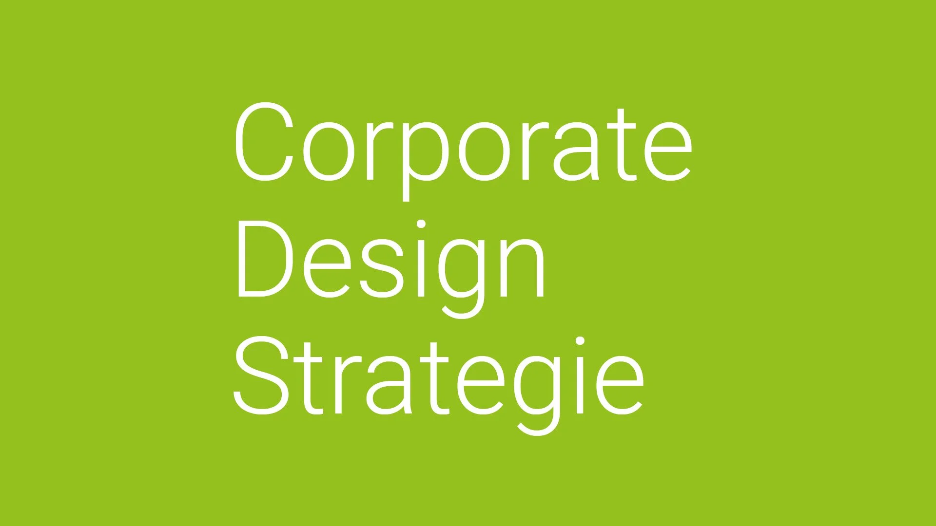 Corporate Design Strategie