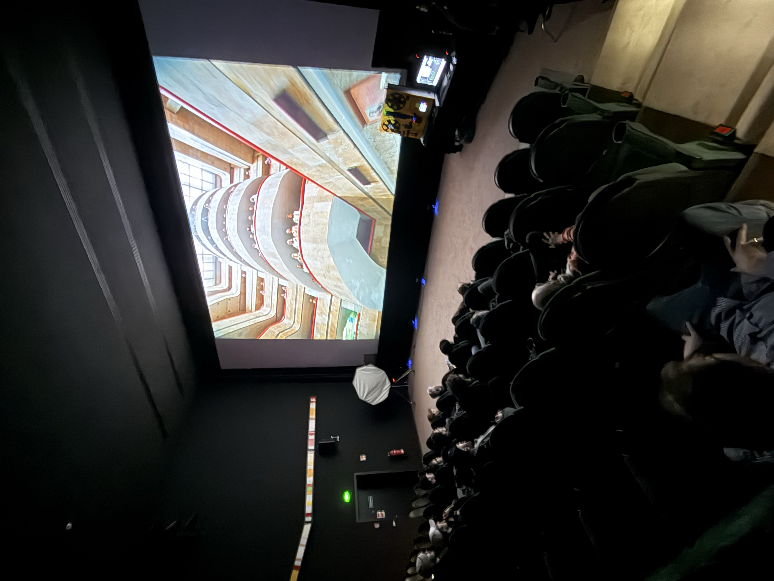 Demo scans on big screen