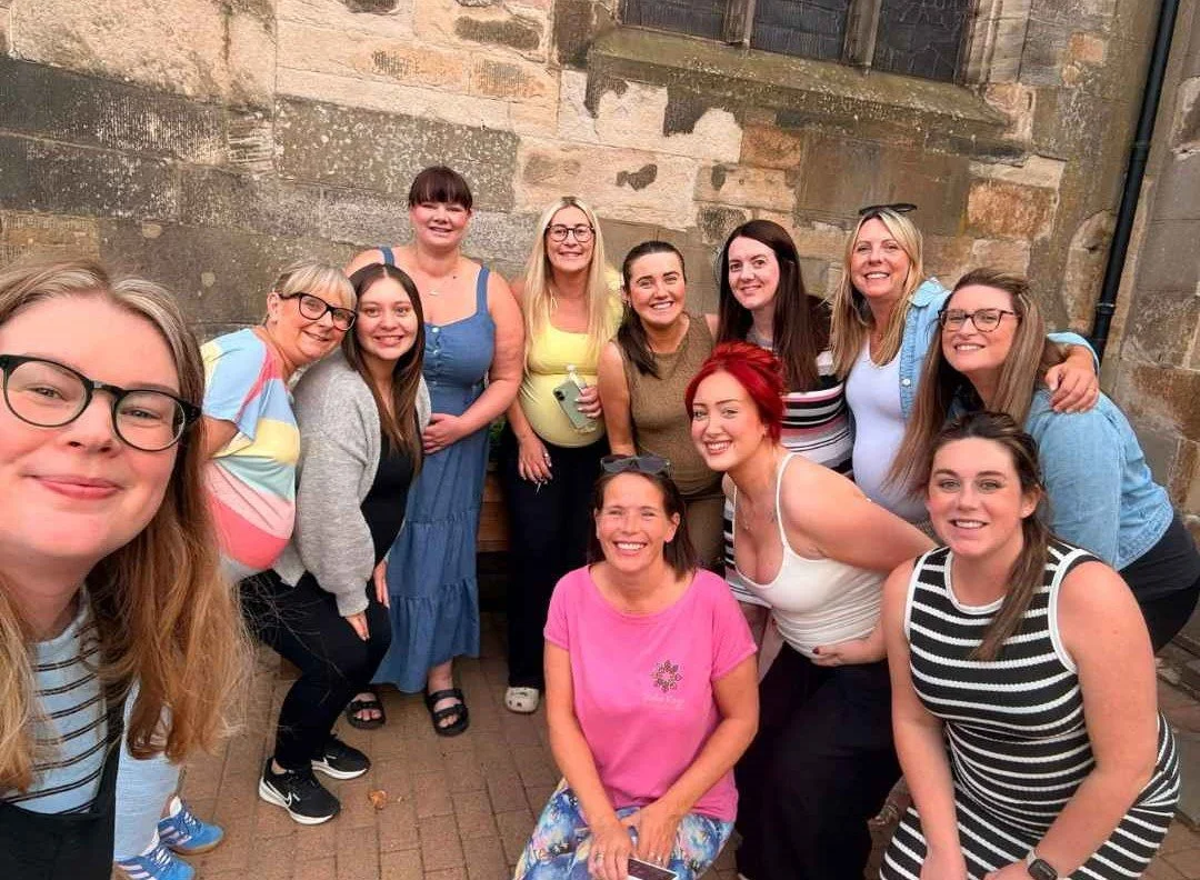 Julie Keys with the ladies attending Hamilton Antenatal class in Lanakrshire