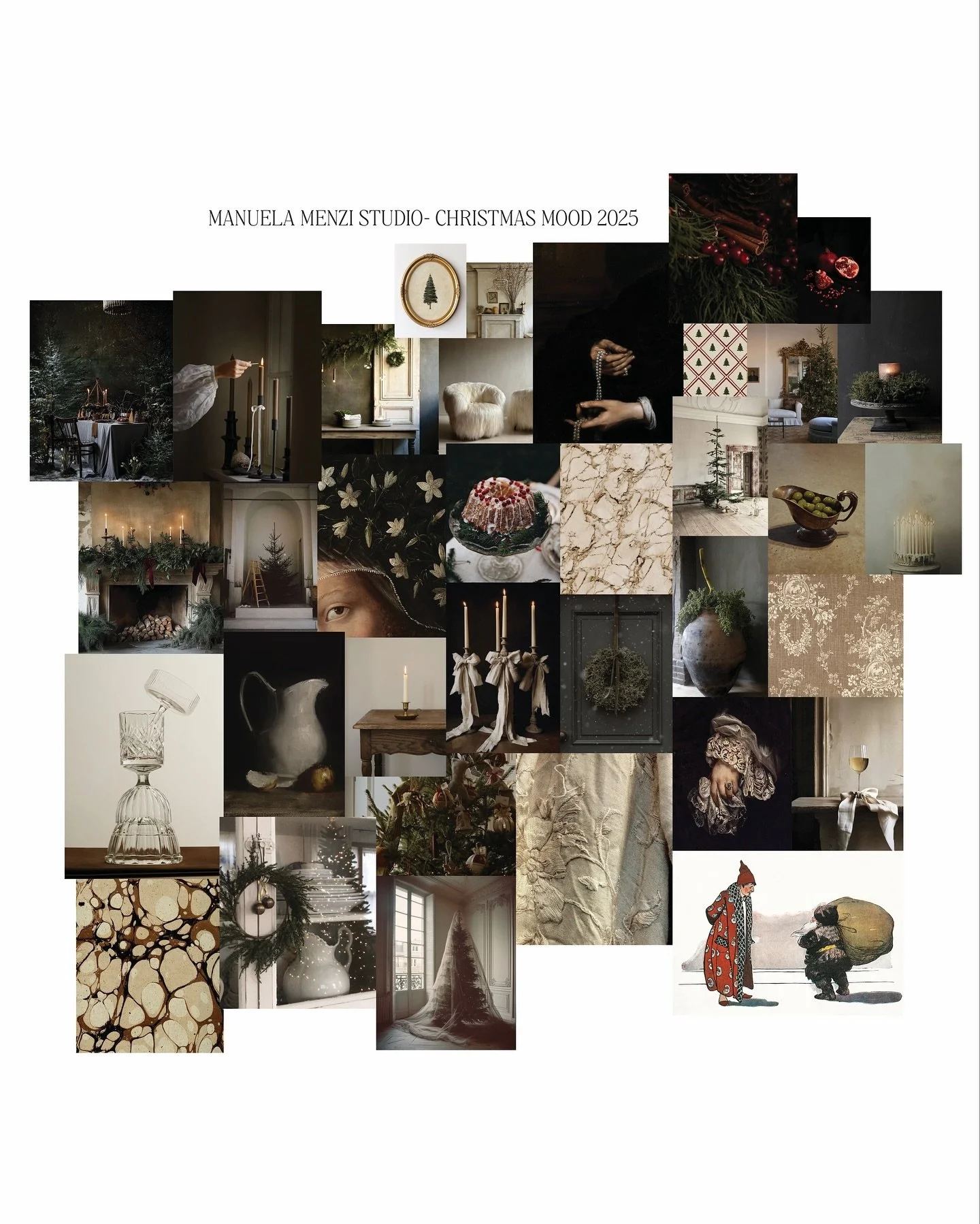 The first hints of Christmas are slowly appearing in my studio. I’ve gathered a few colours, patterns, and small things that inspired this collection. But more than anything, it’s the feeling of Christmas that I love, told through these s