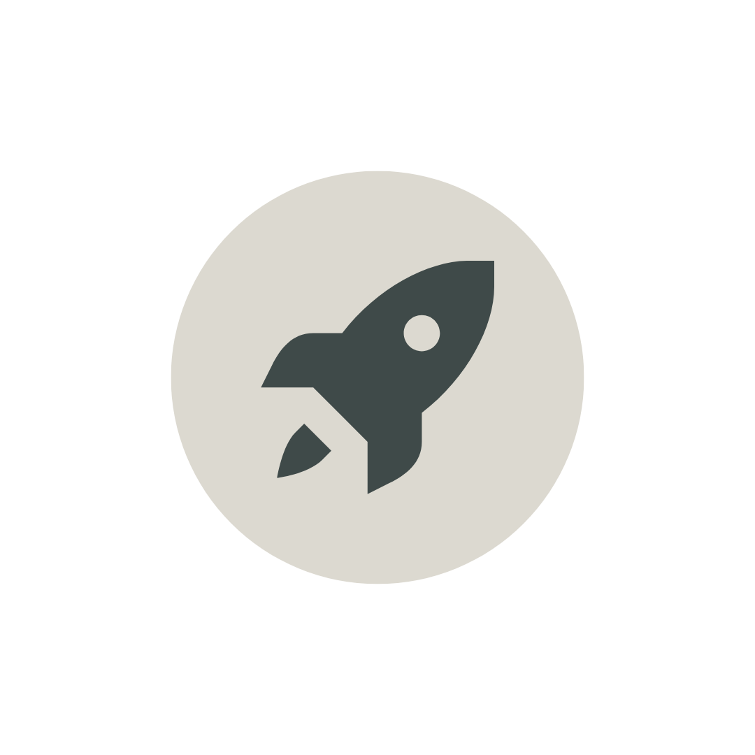 Jarrah Wallace - Kajabi Systems & Automations Partner.  Icon of a rocket inside a circle.
