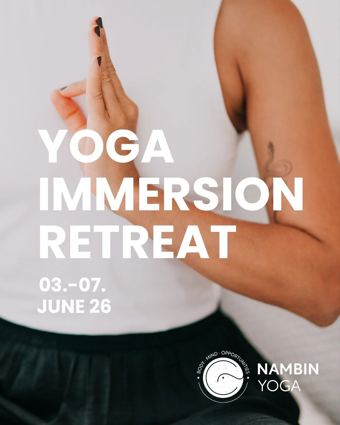 Meet the team 🤍 Yoga Immersion Retreat
3&ndash;7 June 2026

I&rsquo;m Liana, founder of Nambin Yoga. I&rsquo;ll guide you through five days of yoga beyond the poses, combining movement, breath, anatomy, and philosophy in a way that feels grounded, c