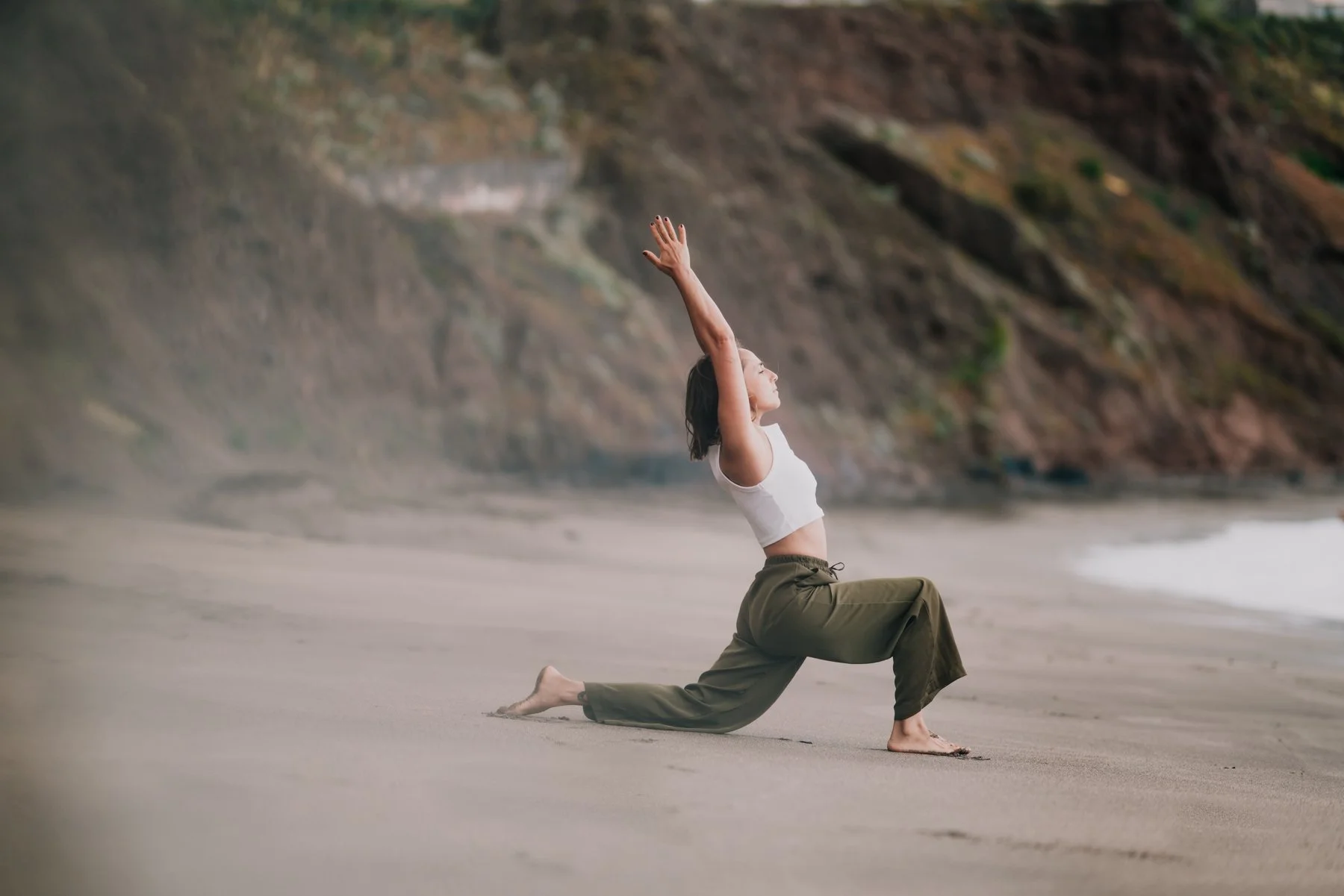 Liana in Yoga pose in nature
