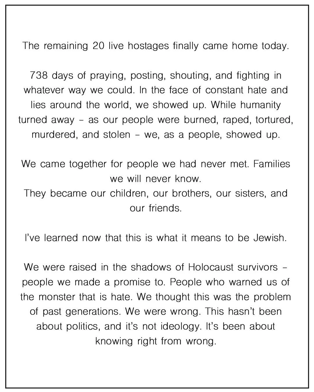 For the rest of my life, I will remember today. What it took to get here, the fear of what&rsquo;s happened and what&rsquo;s to come, and the overwhelming emotion of all of it. They are home.
