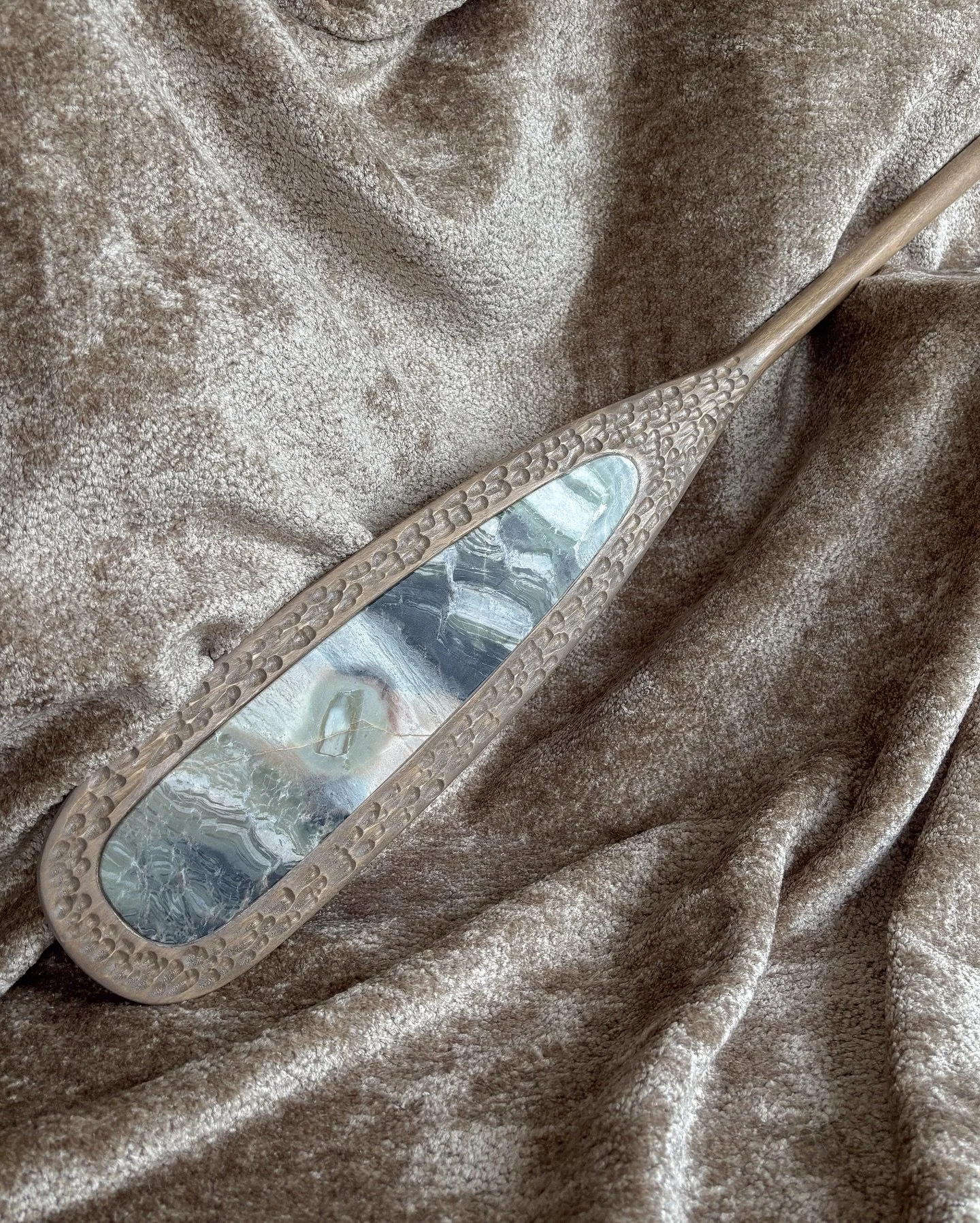 So excited to be part of @campfirecircleorg&rsquo;s #PaddleProject. Thank you to @anchoredinteriorsinc @cabinetrjb and @marbletreasureboutique for helping bring our vision to life. If you would like to bid on our paddle, please head to paddle project