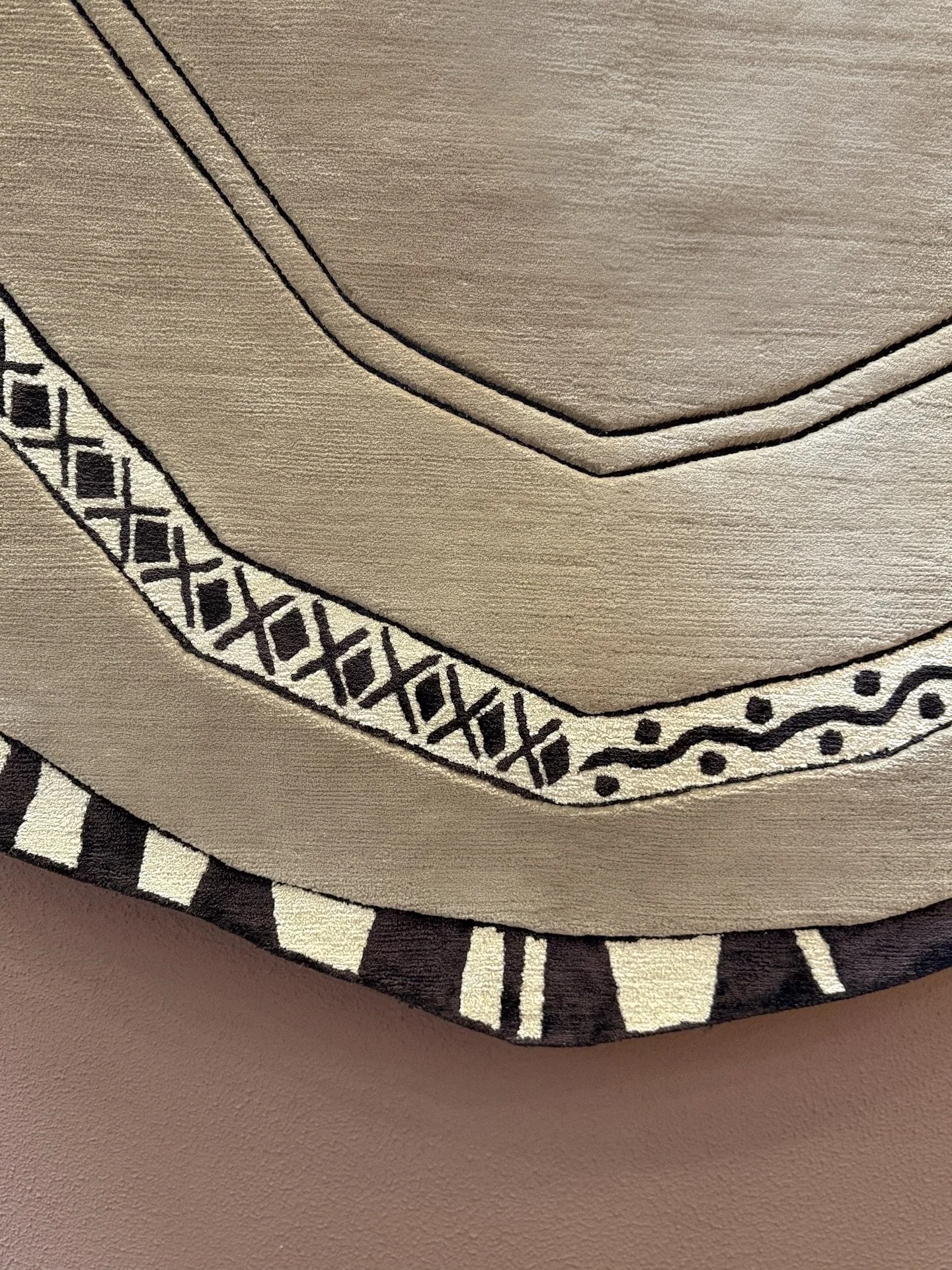 Our Coco rug in this delicious camel colour featured in @artandloom display at @downtowndesignd in Dubai

Available to order via Art + Loom, link in our bio