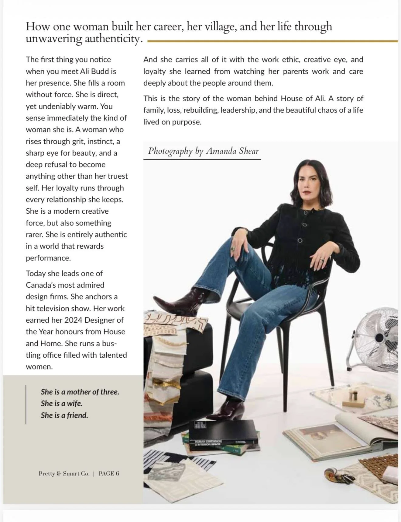 A couple pages from the latest issue of @prettyandsmartco 

This was one of the most personal interviews I&rsquo;ve ever done, and reading it back was unexpectedly emotional.

@anapoilievre , you are such a beautiful writer and human. It&rsquo;s a st