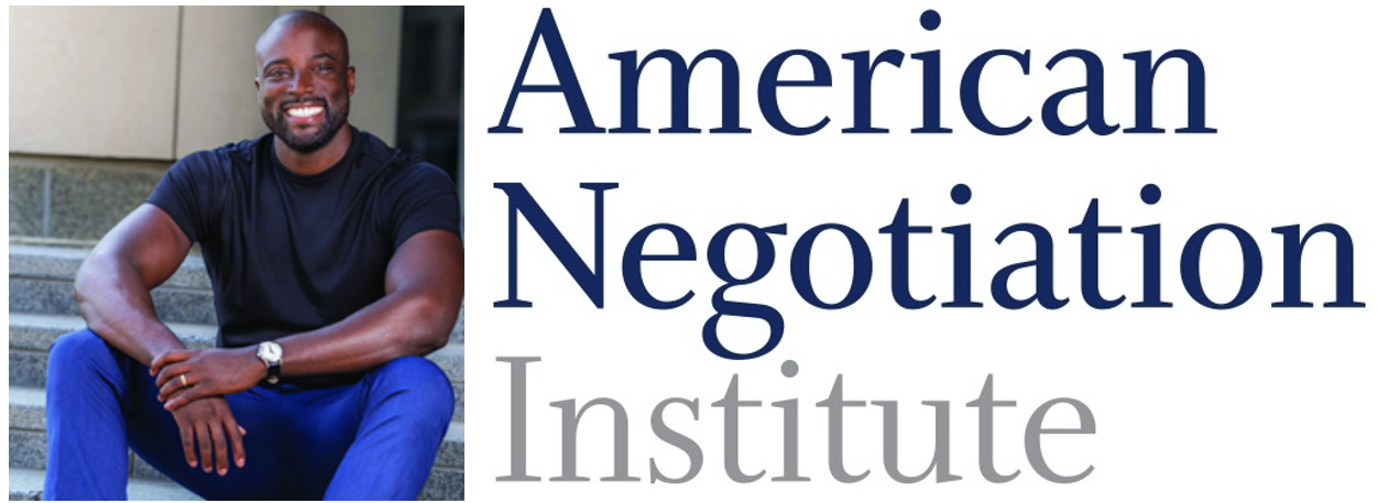 Kwame Christian and the American Negotiation Institute logo