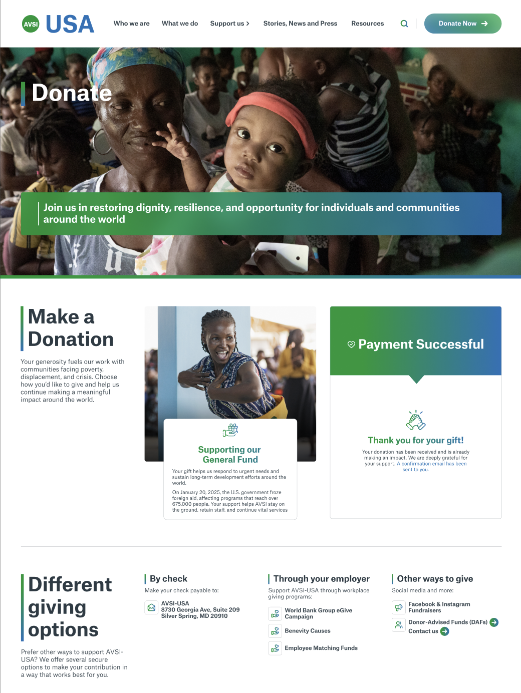 Donation Flow success