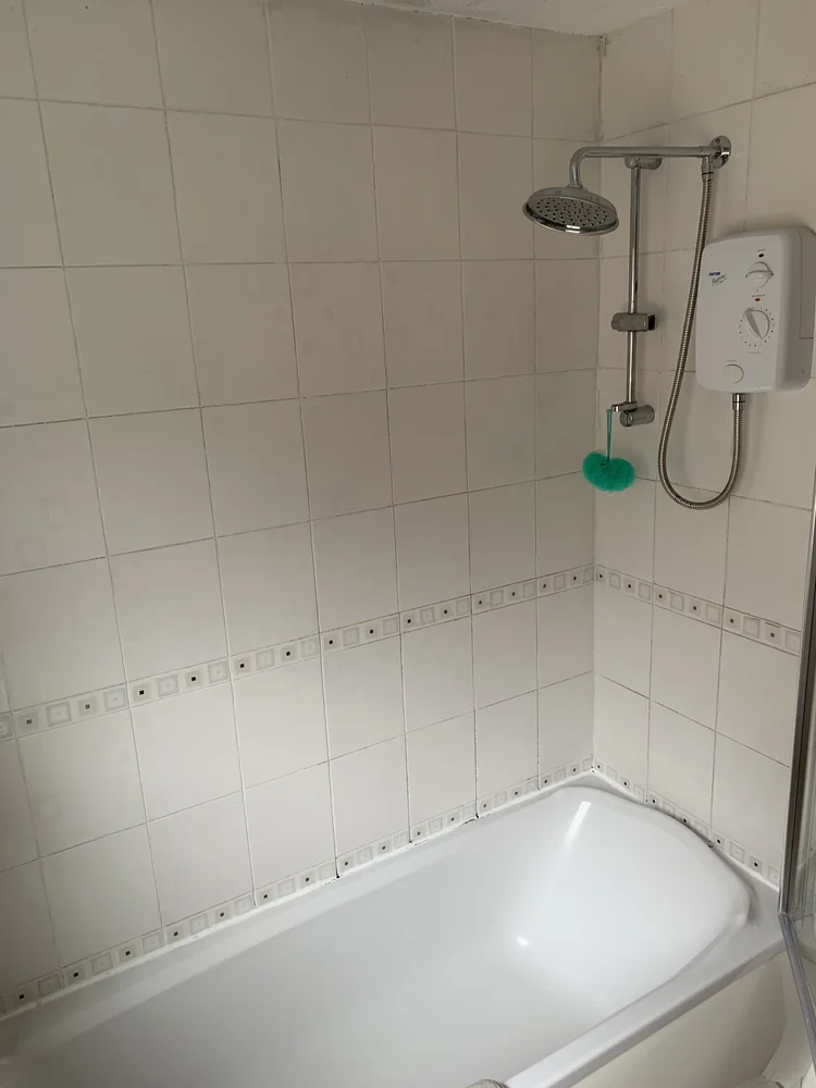 Before renovation, bath-to-shower project 124