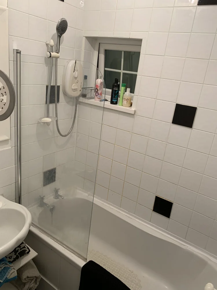 Before renovation, bath-to-shower project 132