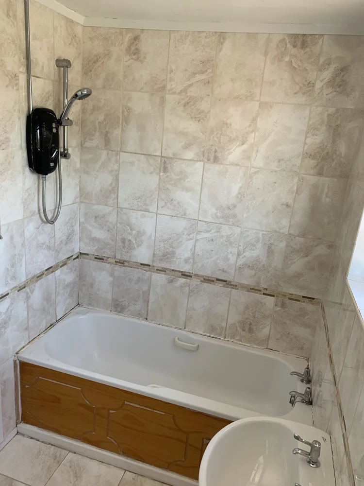 Before renovation, bath-to-shower project 135