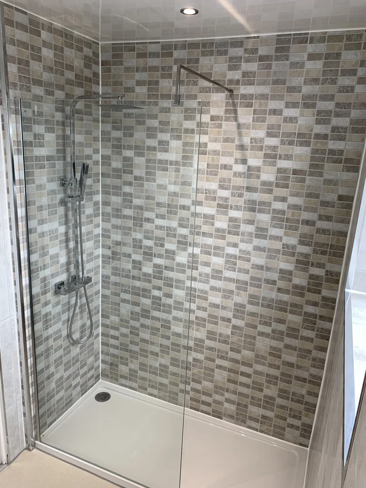 After renovation, bath-to-shower project 135