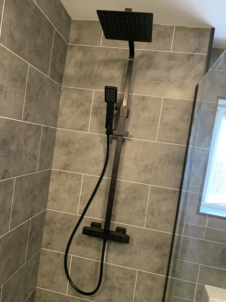 Wall-panelled bathroom installation, photograph 169