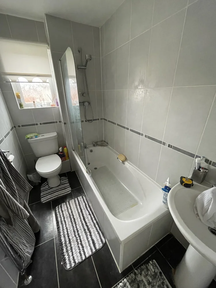 Before renovation, bath-to-shower project 83